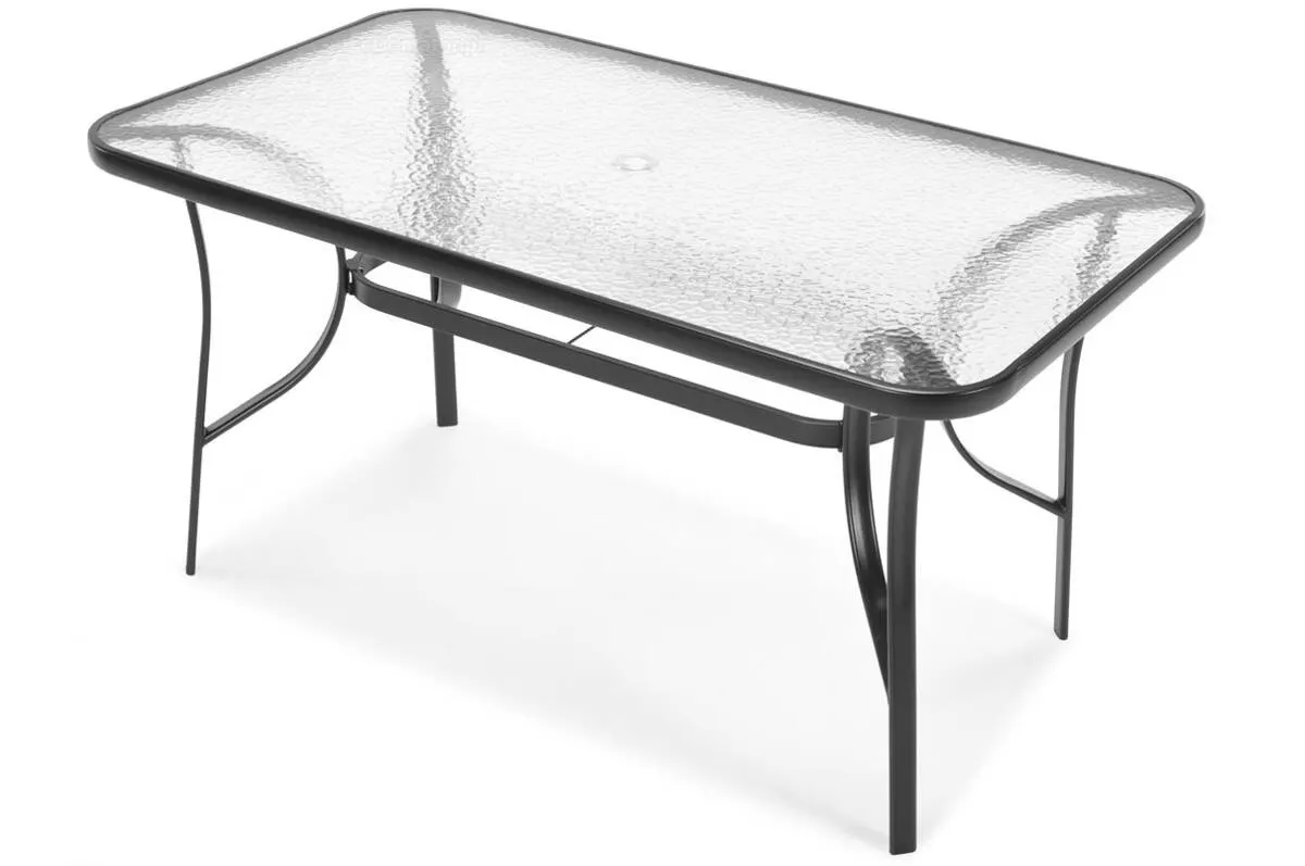 Zestaw ogrodowy PORTO - stół: 90x150 cm + 6 krzeseł - brązowy - FE5906948129528