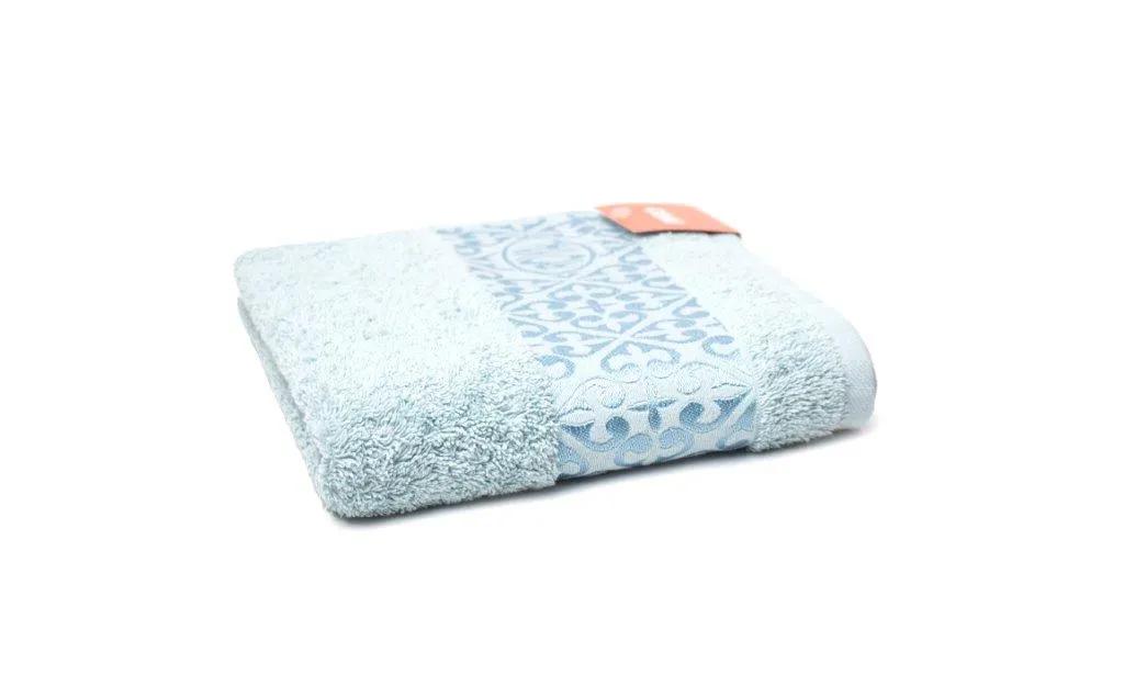 Ręcznik frotte z bordiurą ROYAL 50X90 żakardowy gramatura 500 niebieski Ręcznik kąpielowy, Ręcznik