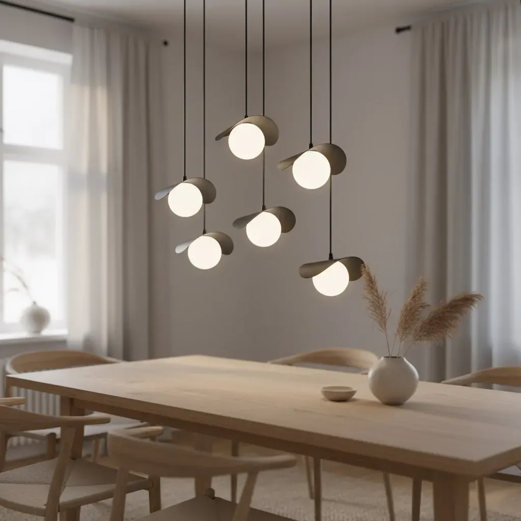 Lampa wisząca metalowa RITUAL 6 czarna — zdjęcie 4