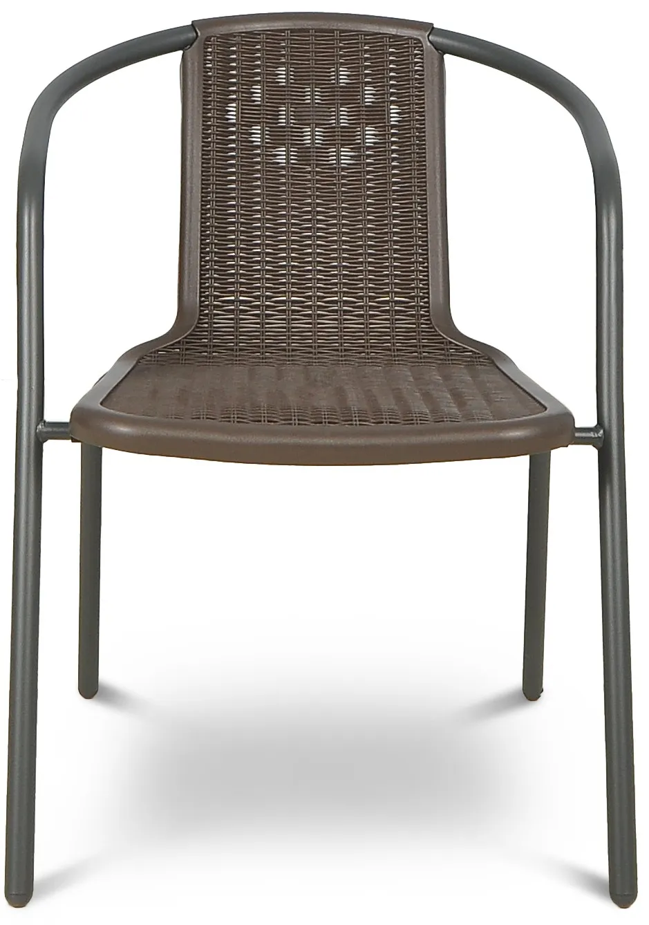 Krzesło ogrodowe metalowe SIMPLE sztaplowane brązowe - FG001300