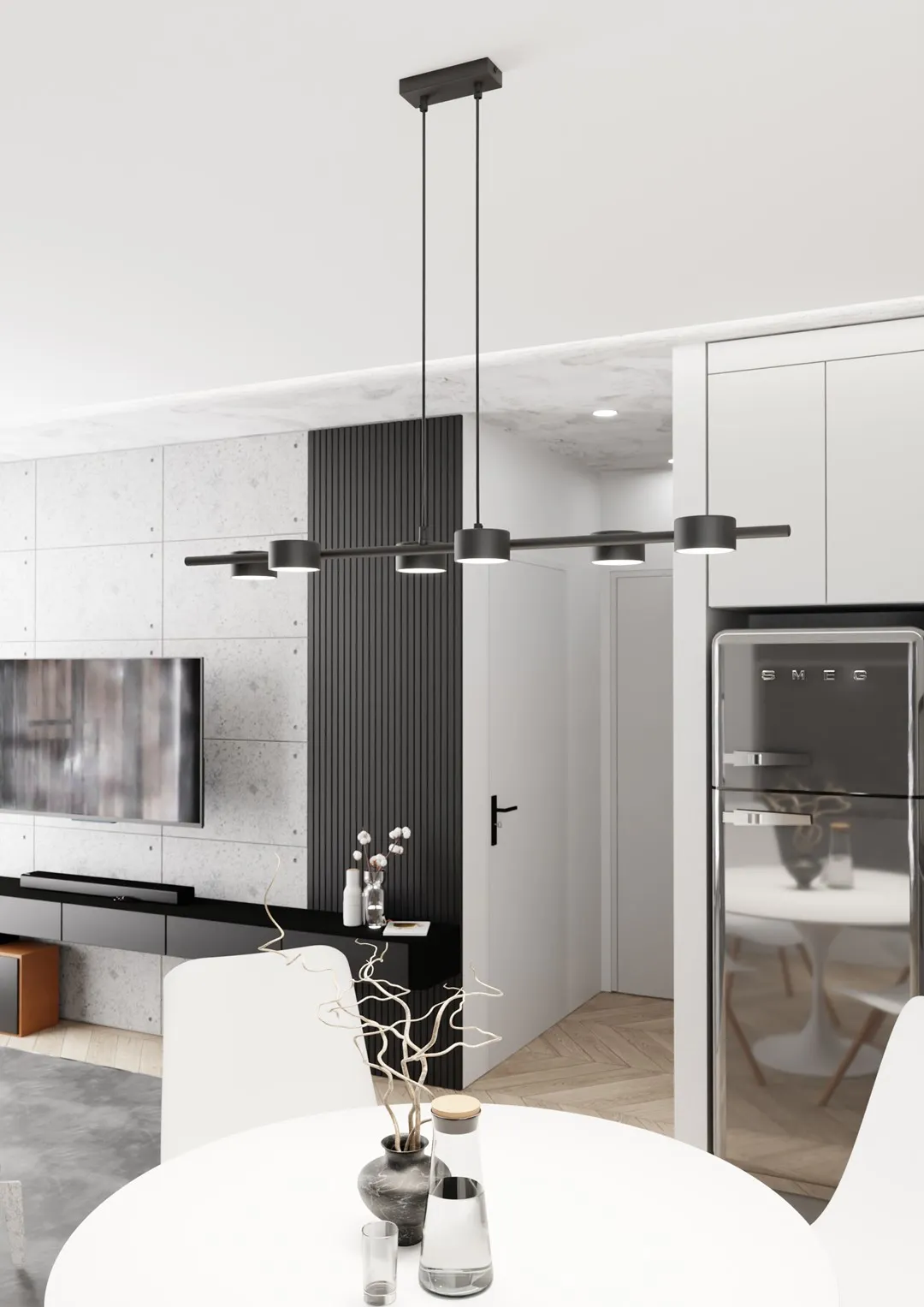 Lampa wisząca SORA 6 BL czarna - 1440/6