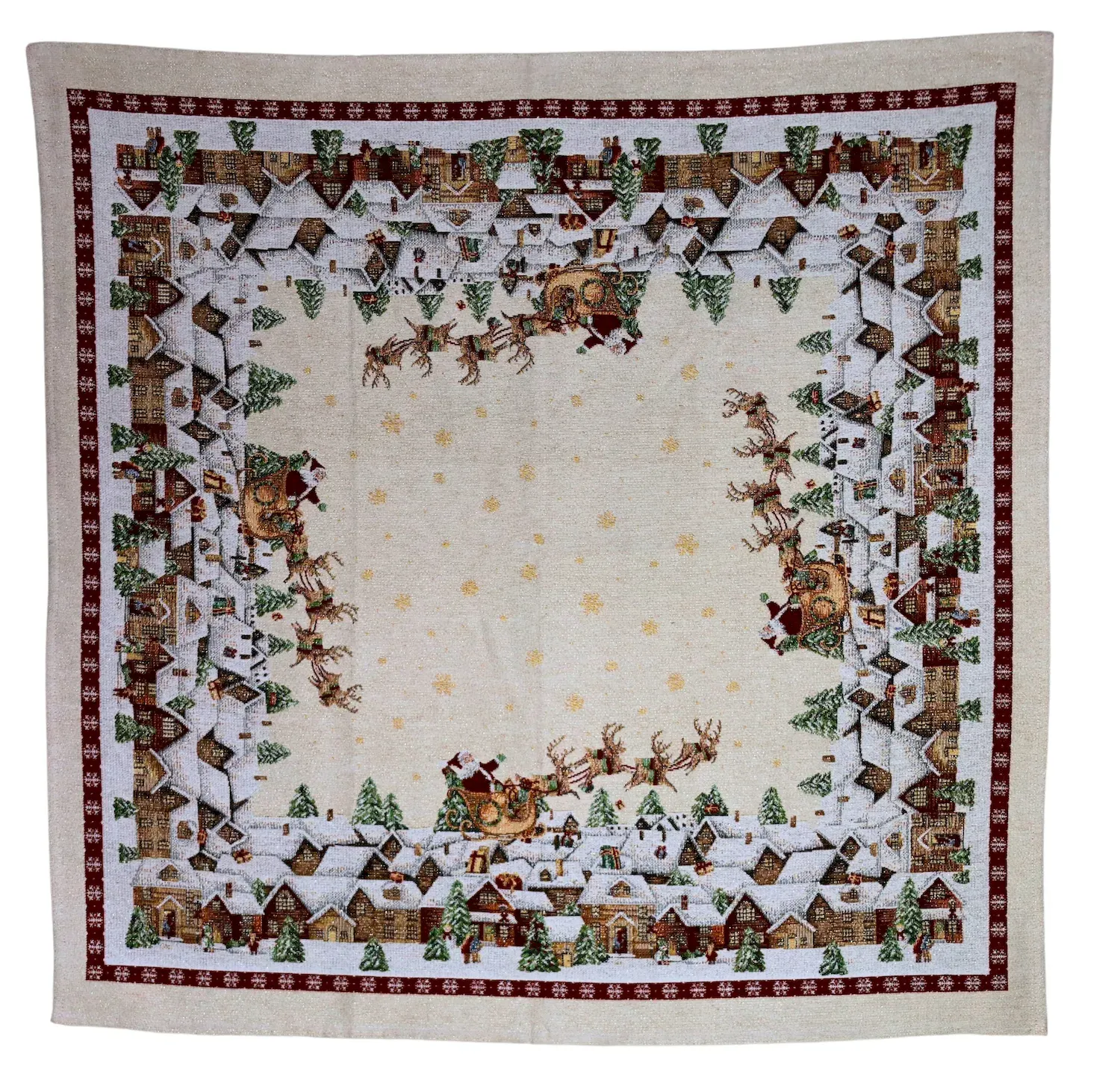 Obrus świąteczny 140x240 z wzorem 123 wielokolorowy