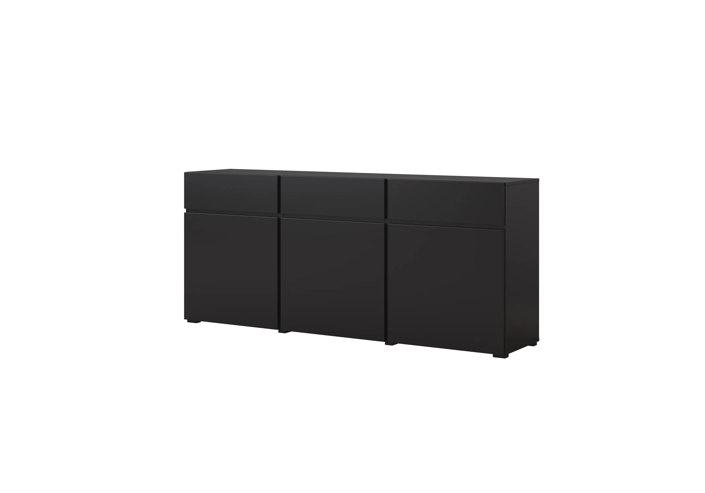 Komoda 3-drzwiowa z 3 szufladami CROSS 180 cm czarna