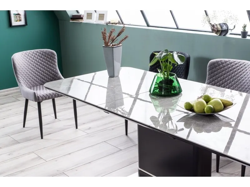 Stół rozkładany PALLAS CERAMIC 90x160(210) efekt marmuru - PALLASCSZC160