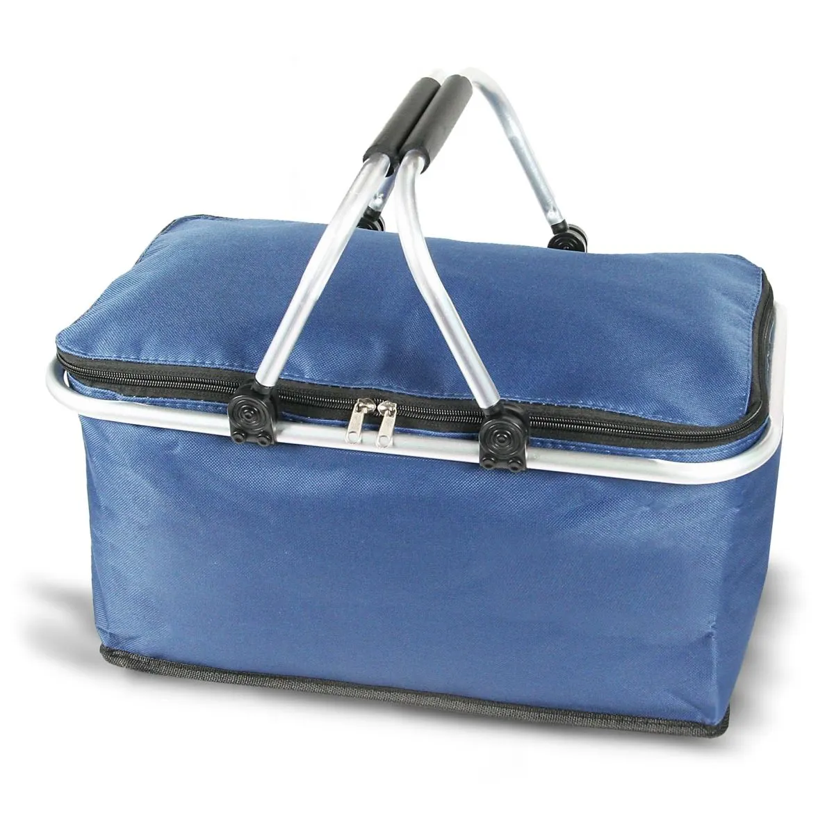Torba termiczna DUKA CASUAL 47 x 27 x 23 granatowa torba termiczna, pudełko na jedzenie, niebieski, nierdzewny zamek, podwójny uchwyt