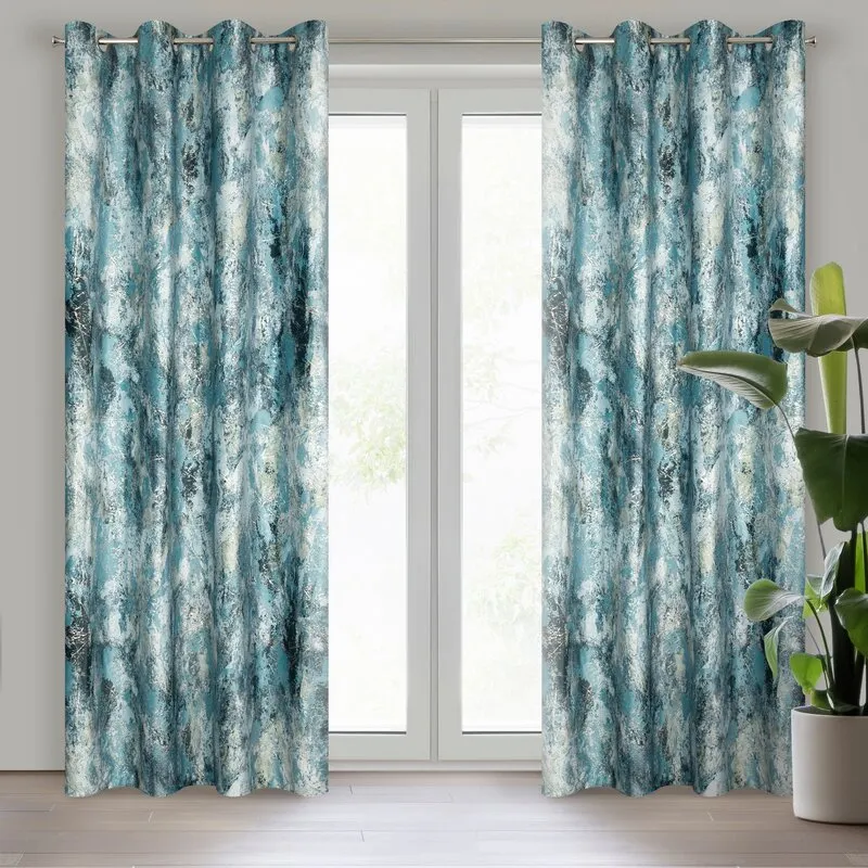 ZASŁONA GOTOWA MALIA 140X250 CM TURKUSOWY ZASŁONA GOTOWA MALIA 140X250 CM TURKUSOWY