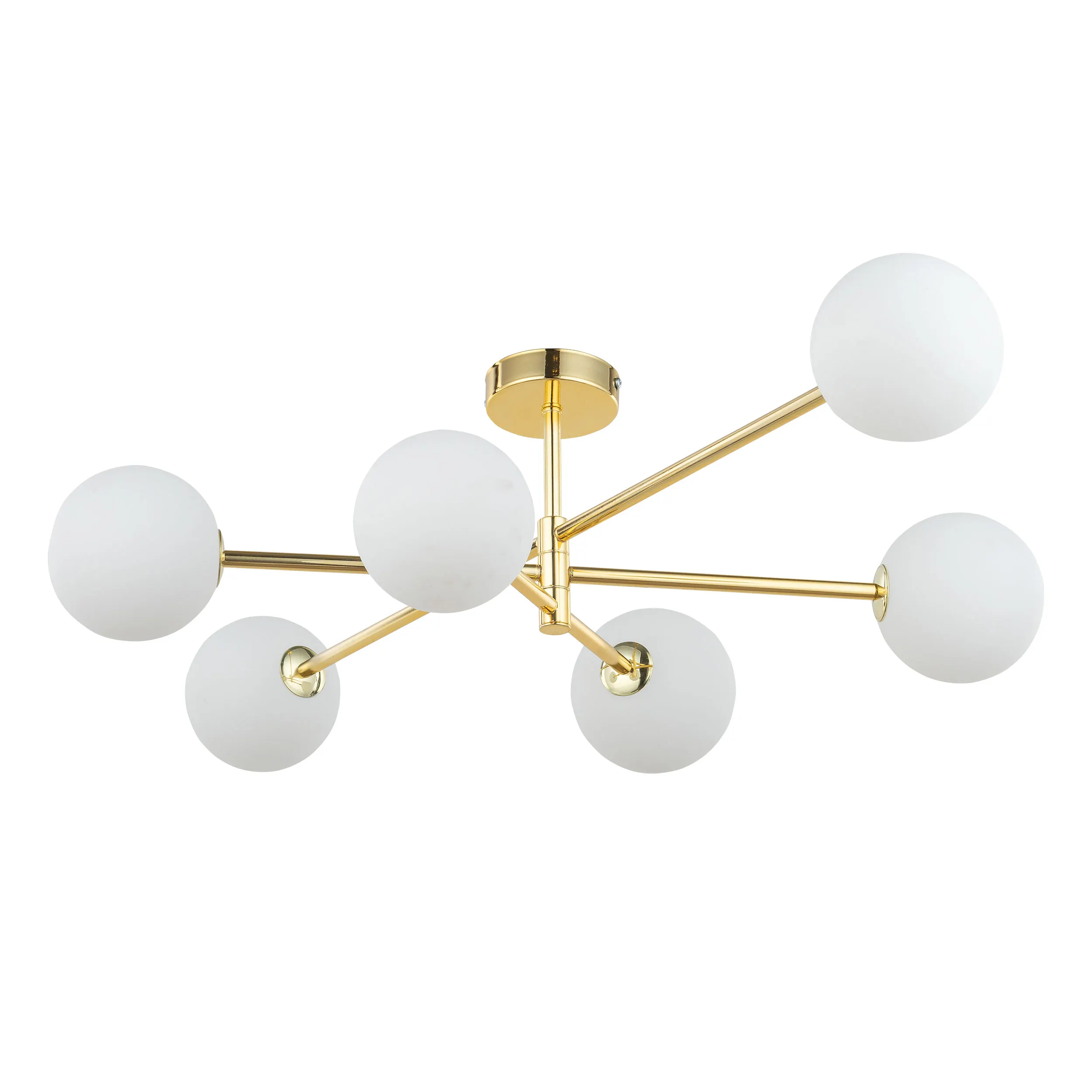 Lampa sufitowa SARIUS złota białe okrągłe klosze