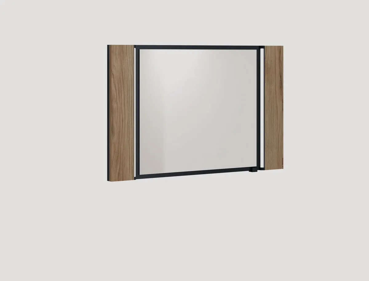 Lustro BROLO 80x50cm z oświetleniem LED Dąb Catania Czarna Perła
