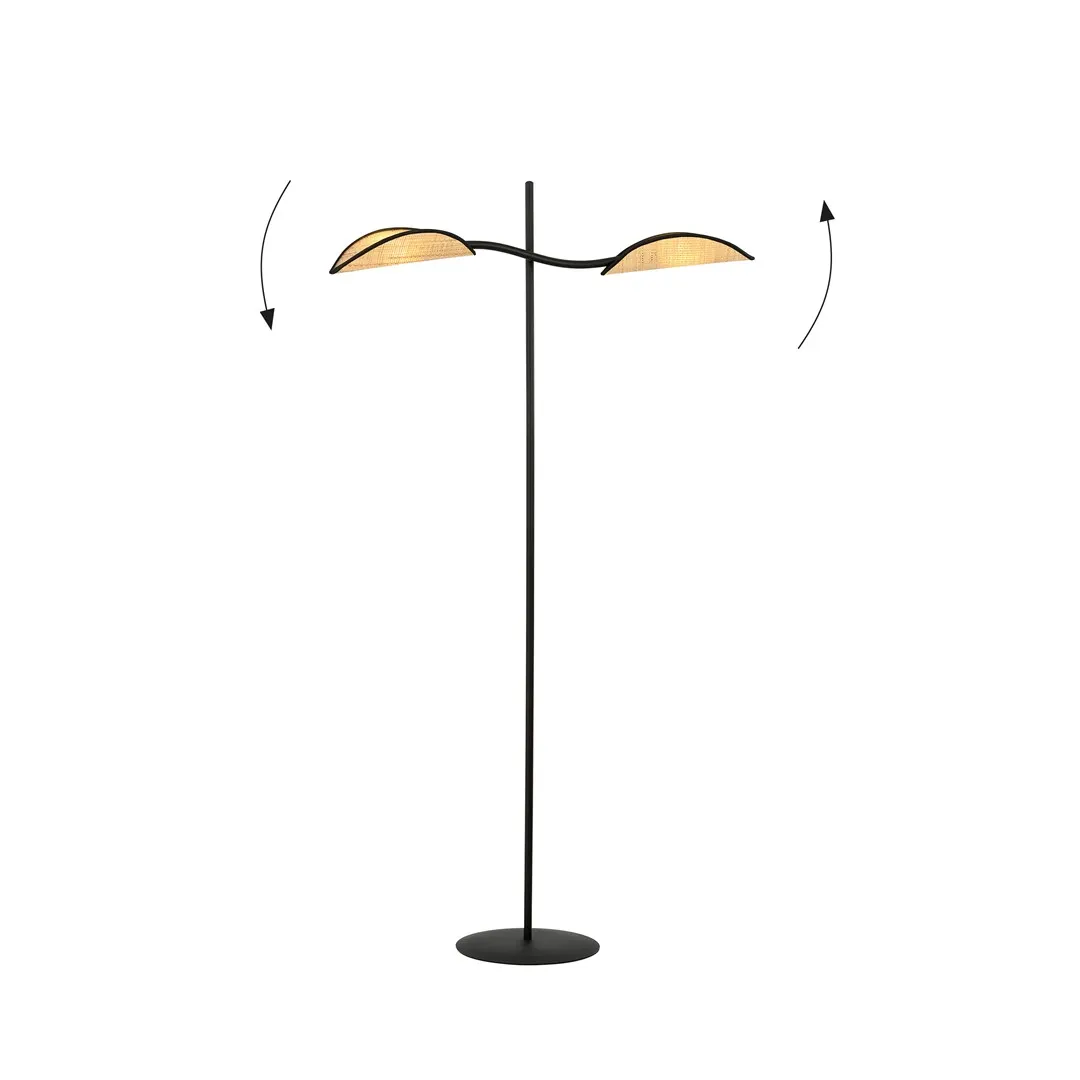 Lampa podłogowa LOTUS LP2 czarny brązowy — zdjęcie 5