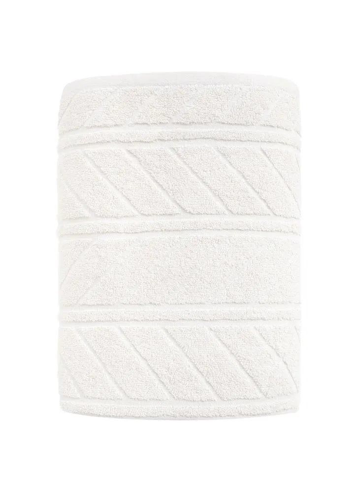 Ręcznik frotte RELIEF 30x50 gramatura 500 kremowy Meble, Wystrój domu