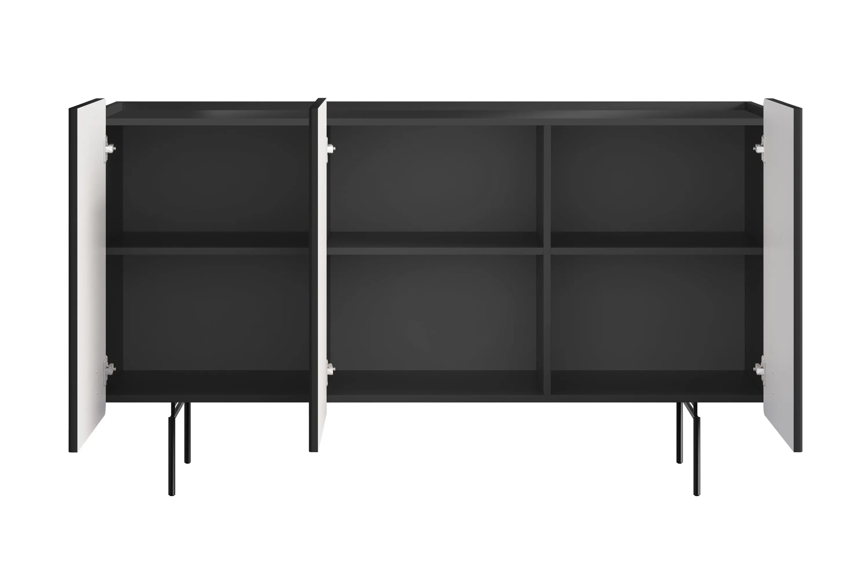 Komoda 3-drzwiowa MALMI 150cm - czarna - B_166973