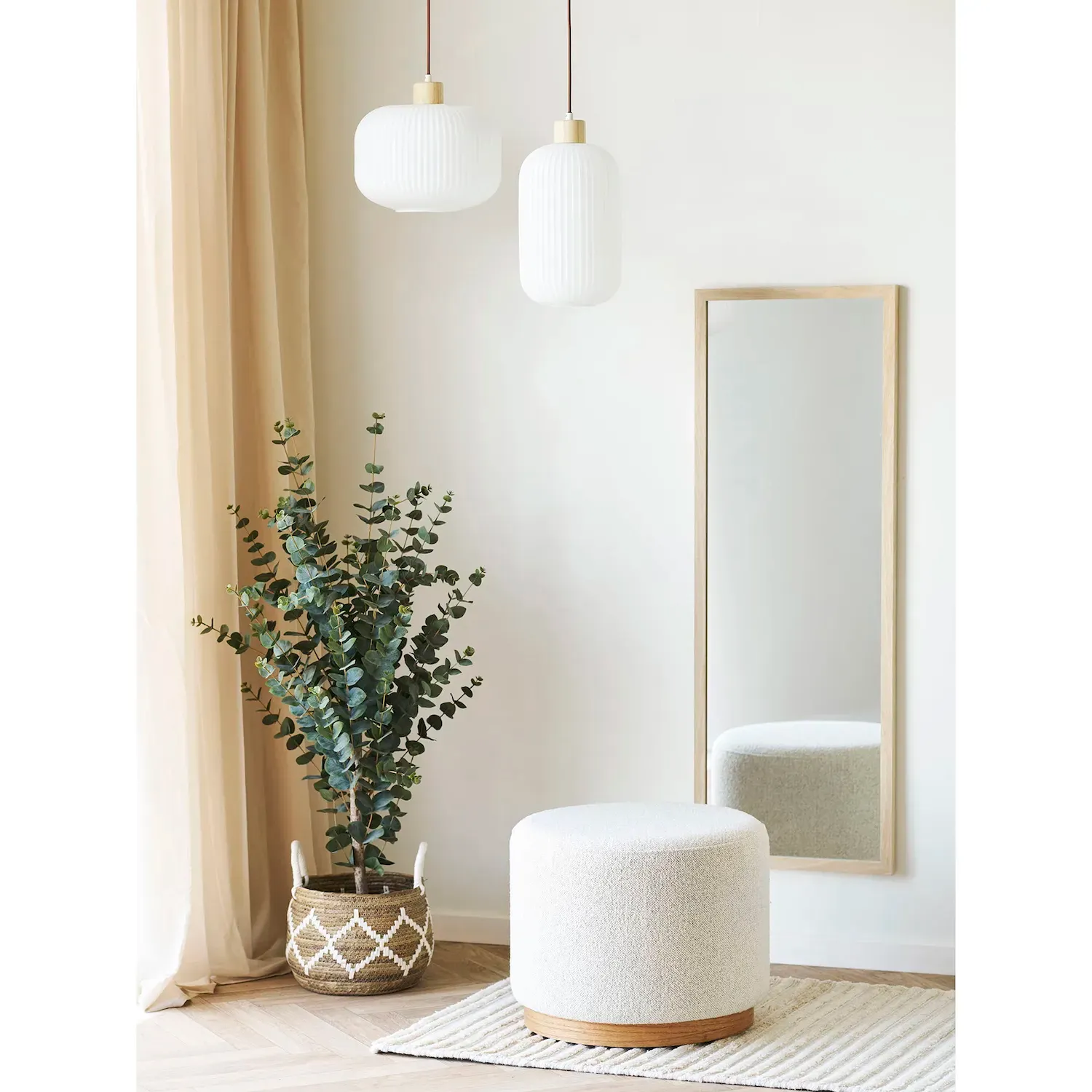 Lampa wisząca ARGALO 20 cm biała - 6406314