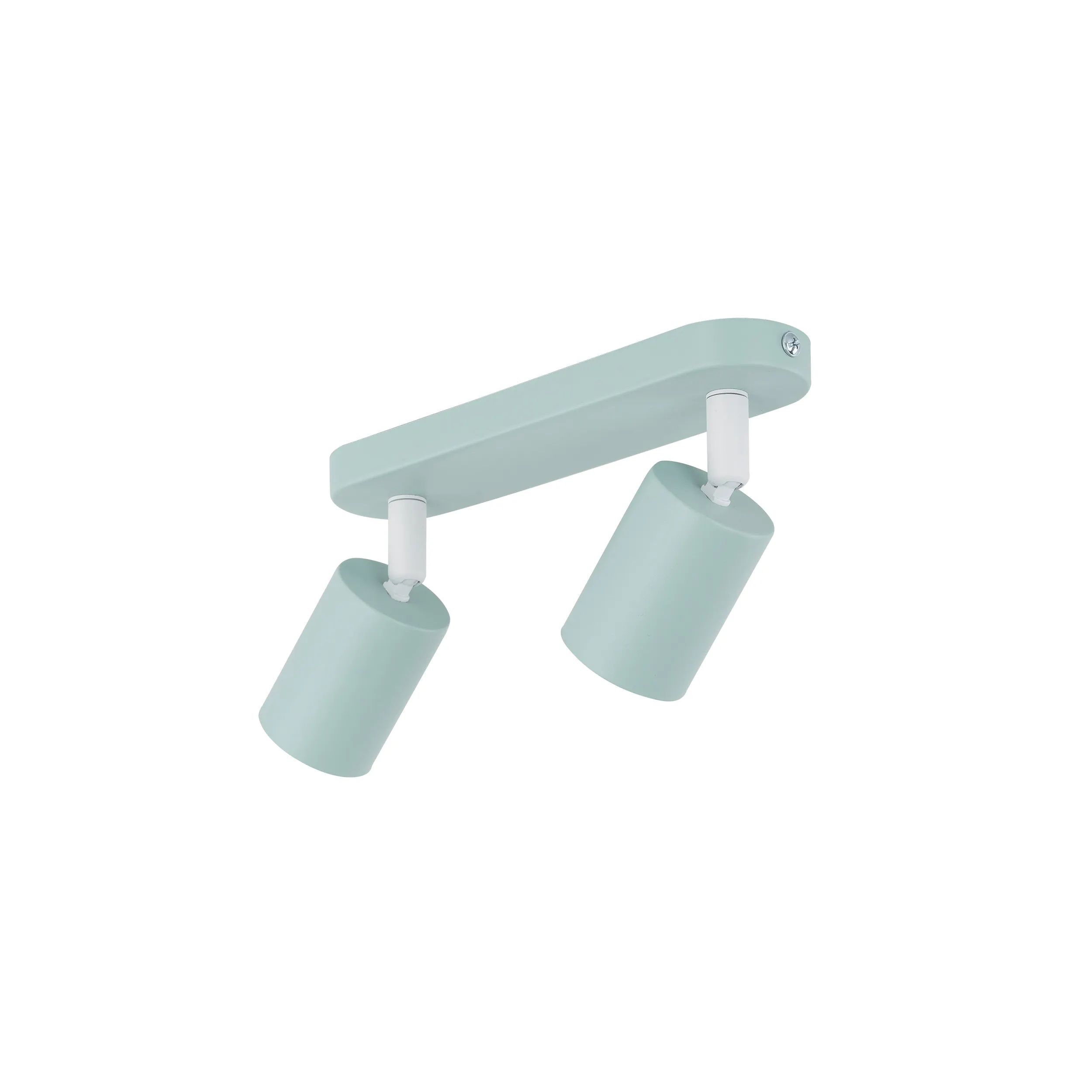 Lampa sufitowa LIVIA miętowa z białymi elementami regulowana na listwie 35x17x13cm - TK_10235