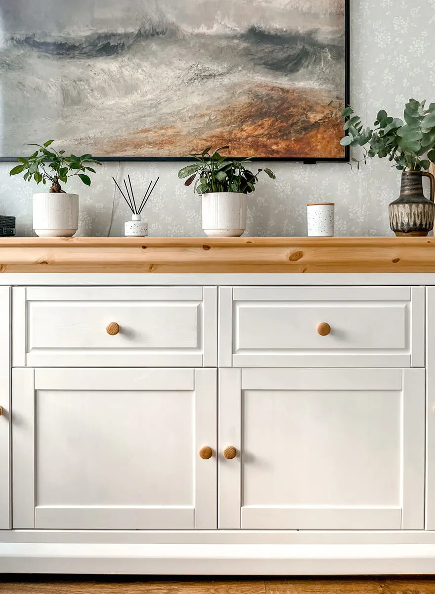 Komoda MARONE ELITE 4-drzwiowa z 2 szufladami- biały, złocisty - PLMEL05