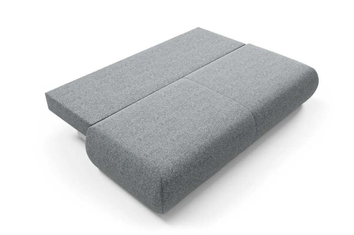 Sofa rozkładana z pojemnikiem PUENTE 214 cm popielata