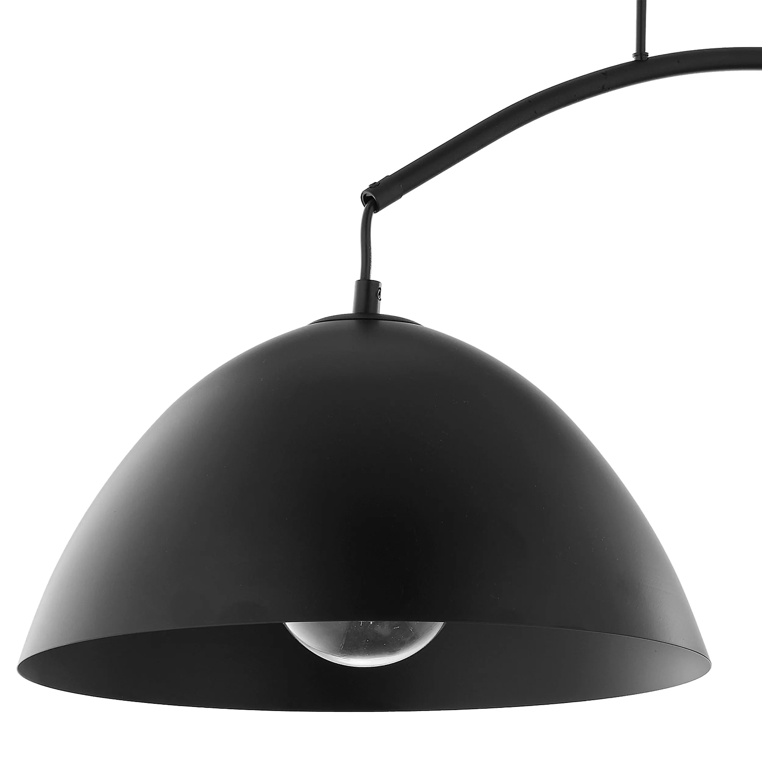 Lampa wisząca FARO czarna na metalowej listwie podwójna 130x92x33cm - TK_6008