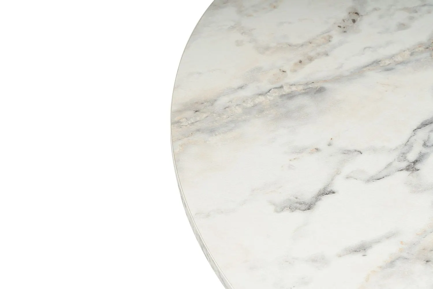 Stolik kawowy okrągły NOVA 80x80 biały efekt marmuru - ASI_262ARD1103