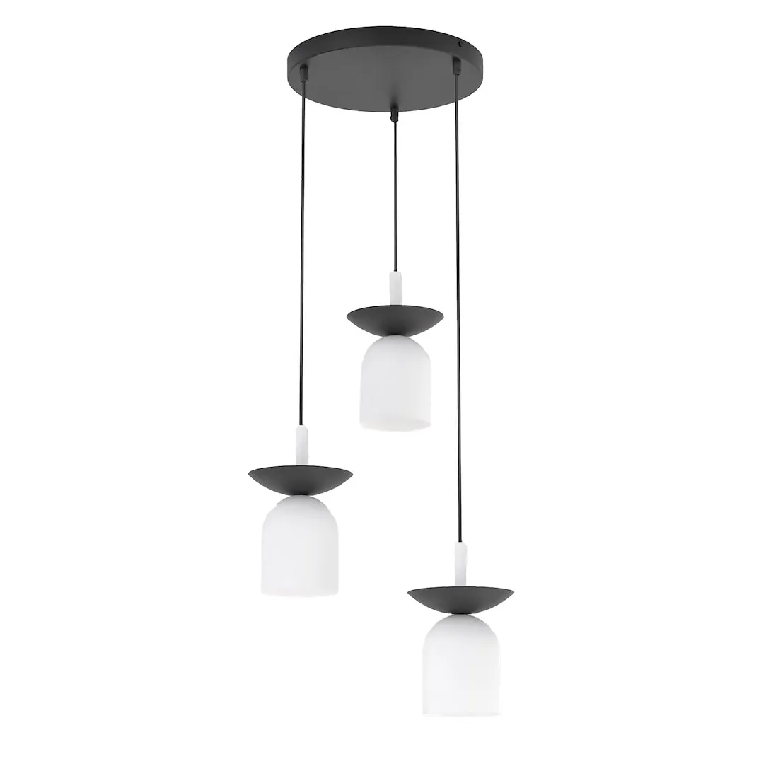 Lampa wisząca metalowa EGO 3 PREM biała — zdjęcie 3