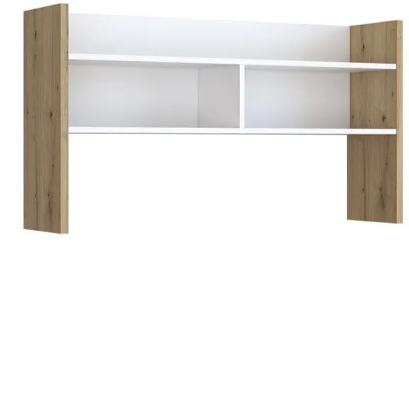 Nadstawka na biurko MODULTRICK 110 cm - biały, dąb artisan