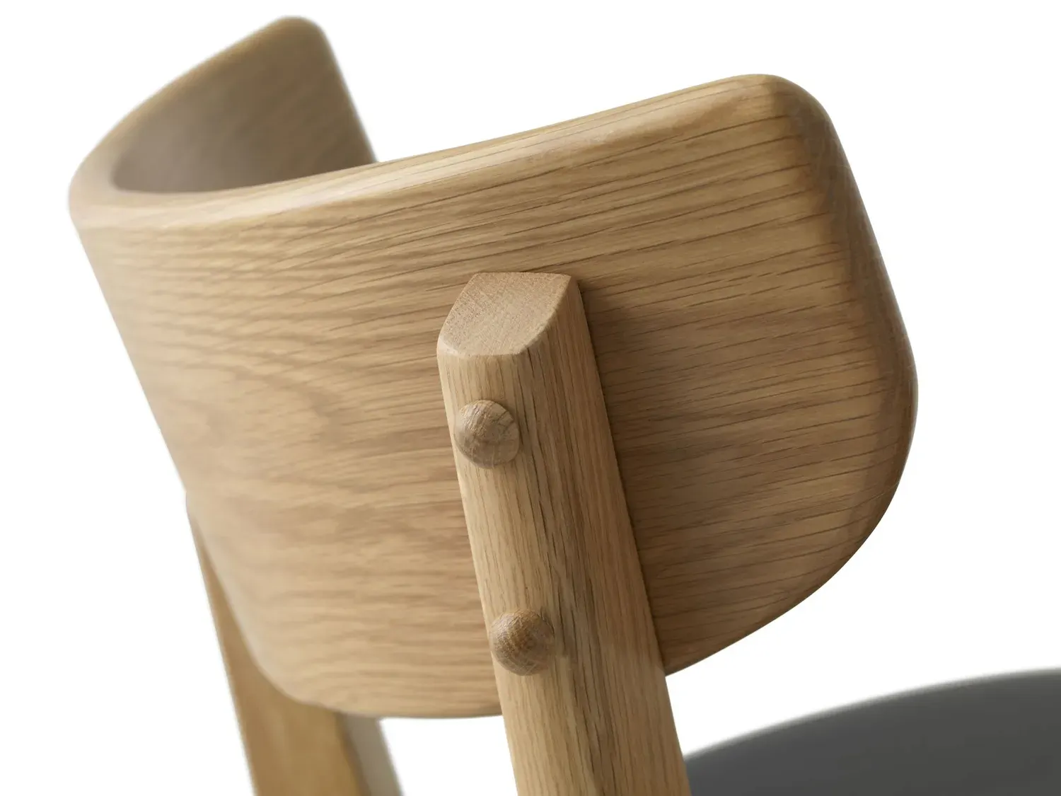 Krzesło drewniane PERO ekoskóra czarne/dąb naturalny - UN_26880202