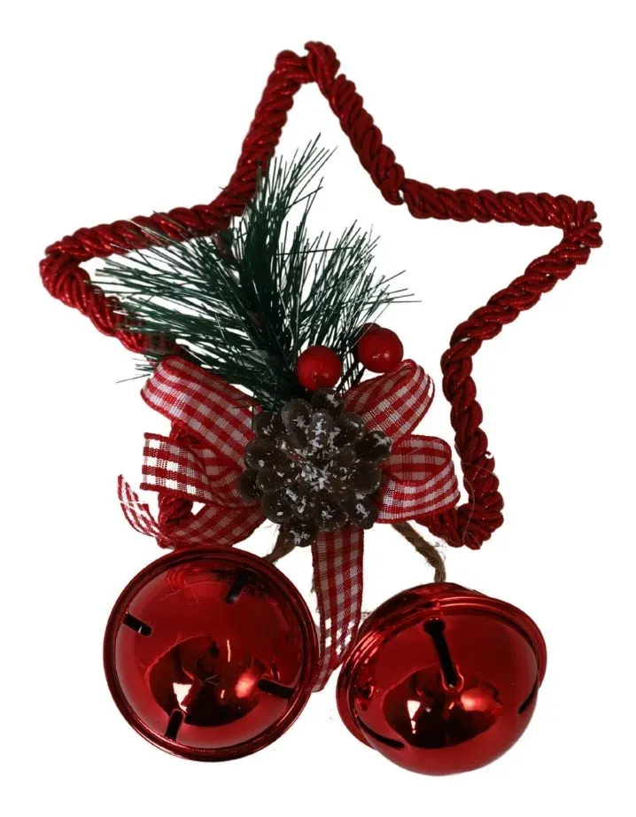 Zawieszka DZWONKI Z GWIAZDKĄ wielokolorowe