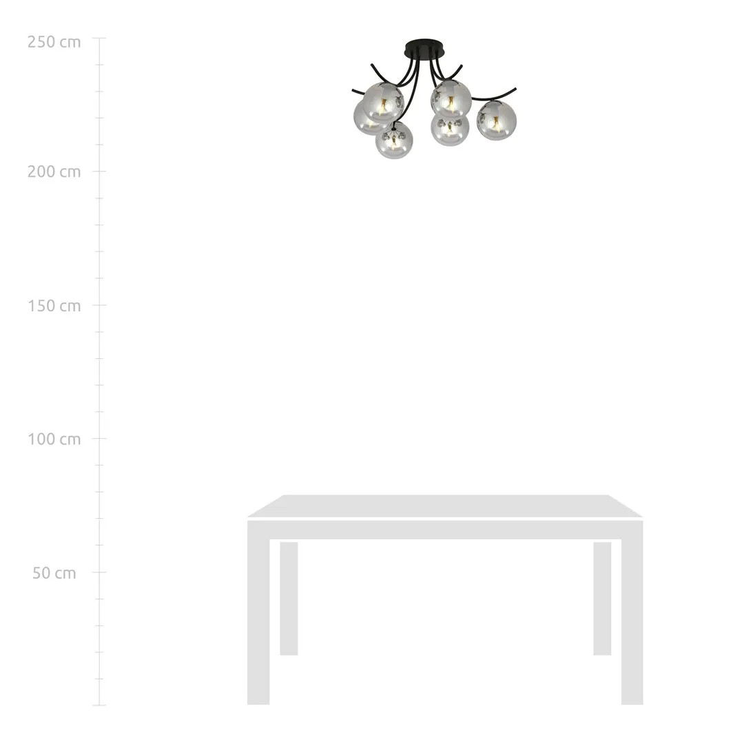 Lampa sufitowa BOSTON Czarny 1110/6 - 1110/6