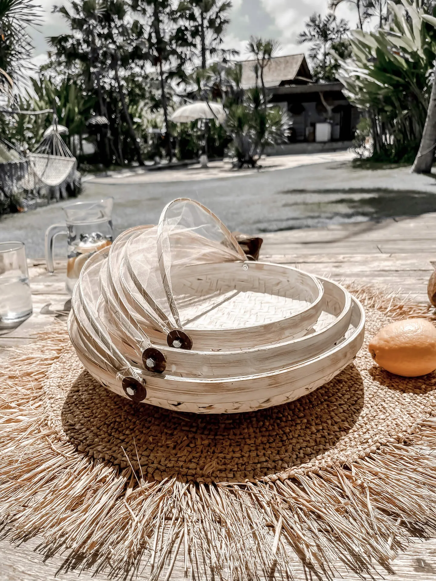 TACA BAMBUSOWA ROYAL BIAŁA SET 3 - MMHA60SW