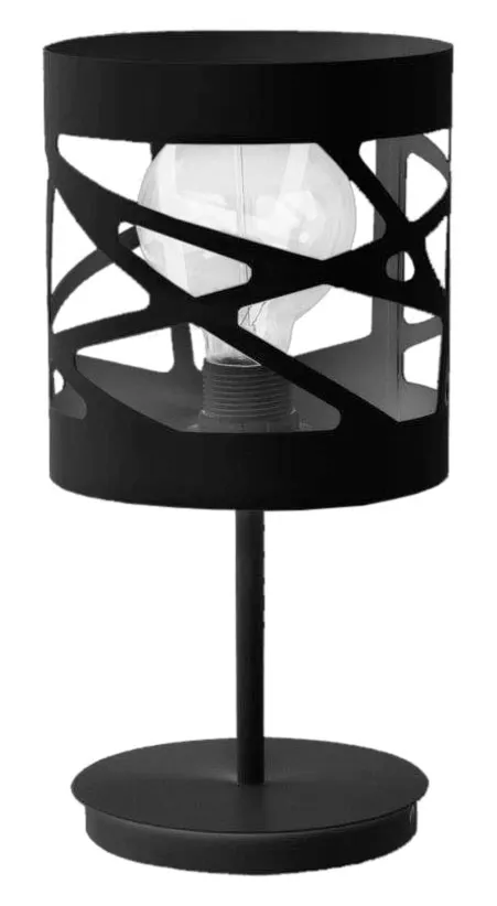 Lampa stołowa ażurowa MODUŁ FREZ czarna