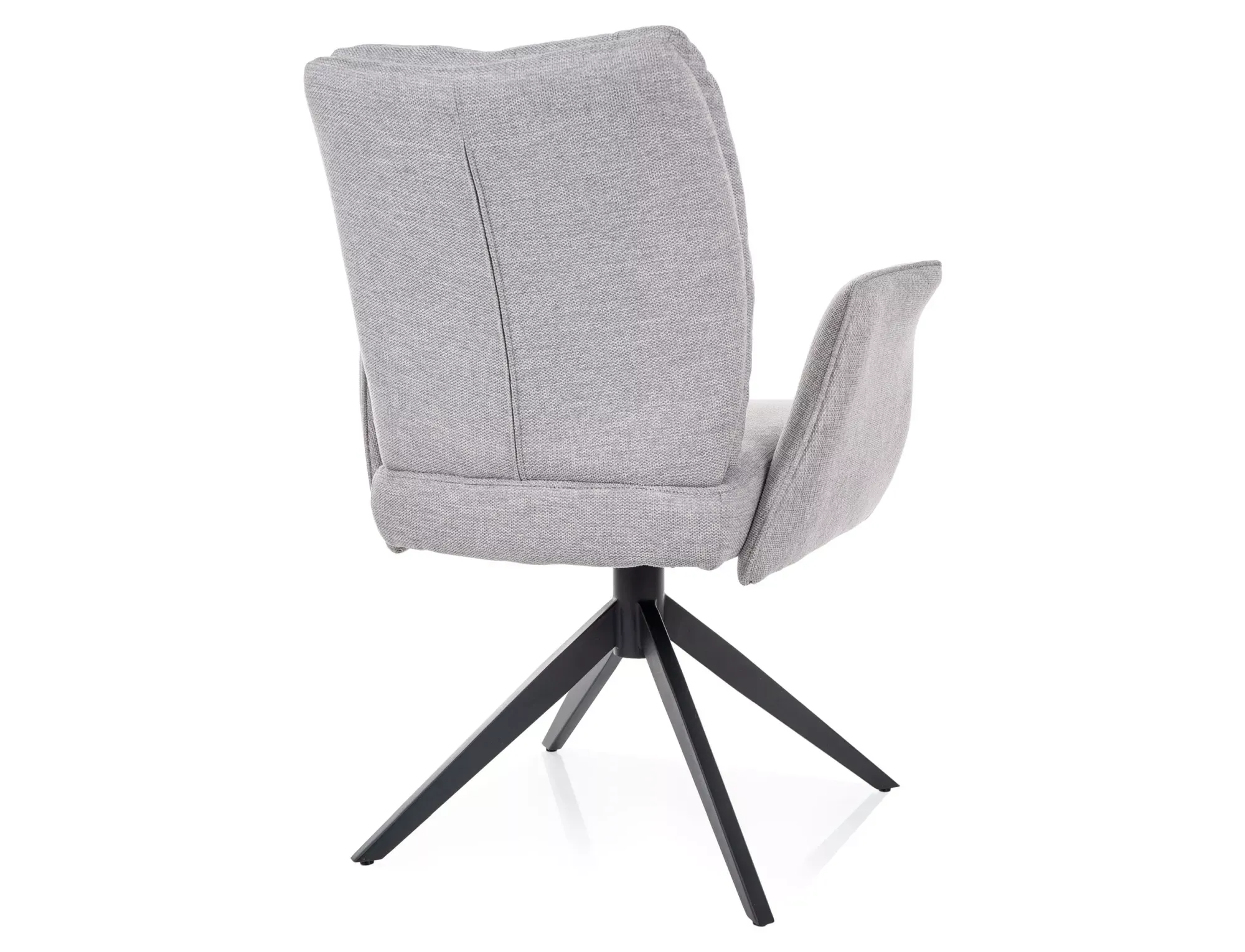 Krzesło obrotowe tapicerowane WING BREGO jasnoszare/czarne nogi - WINGBRCJSZ