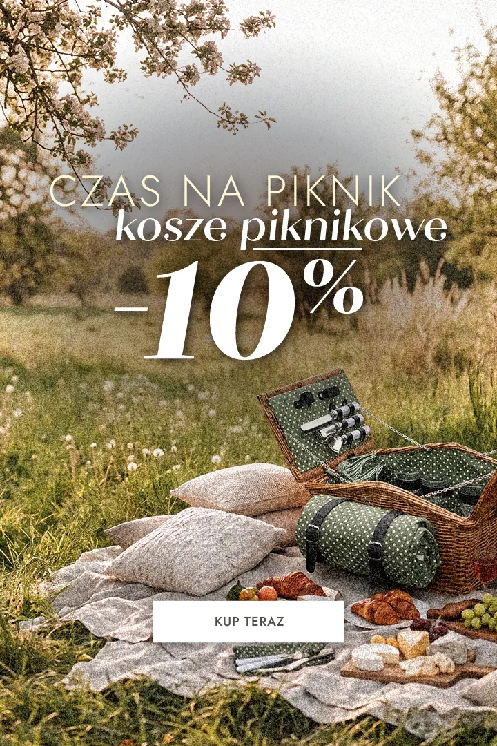 piknik, kosze piknikowe, poduszki, zestaw piknikowy, koce