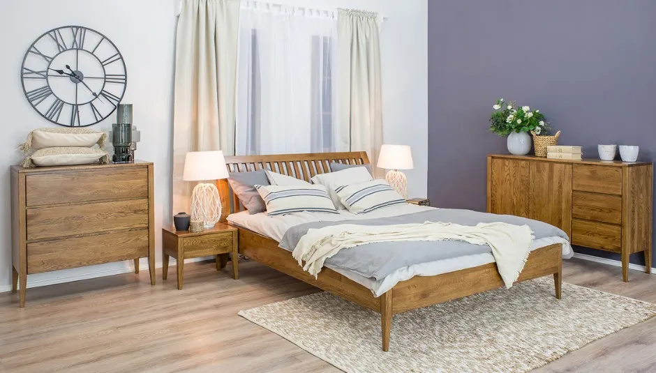 Komoda dębowa KD330 Naturalny DREWMAX — zdjęcie 5