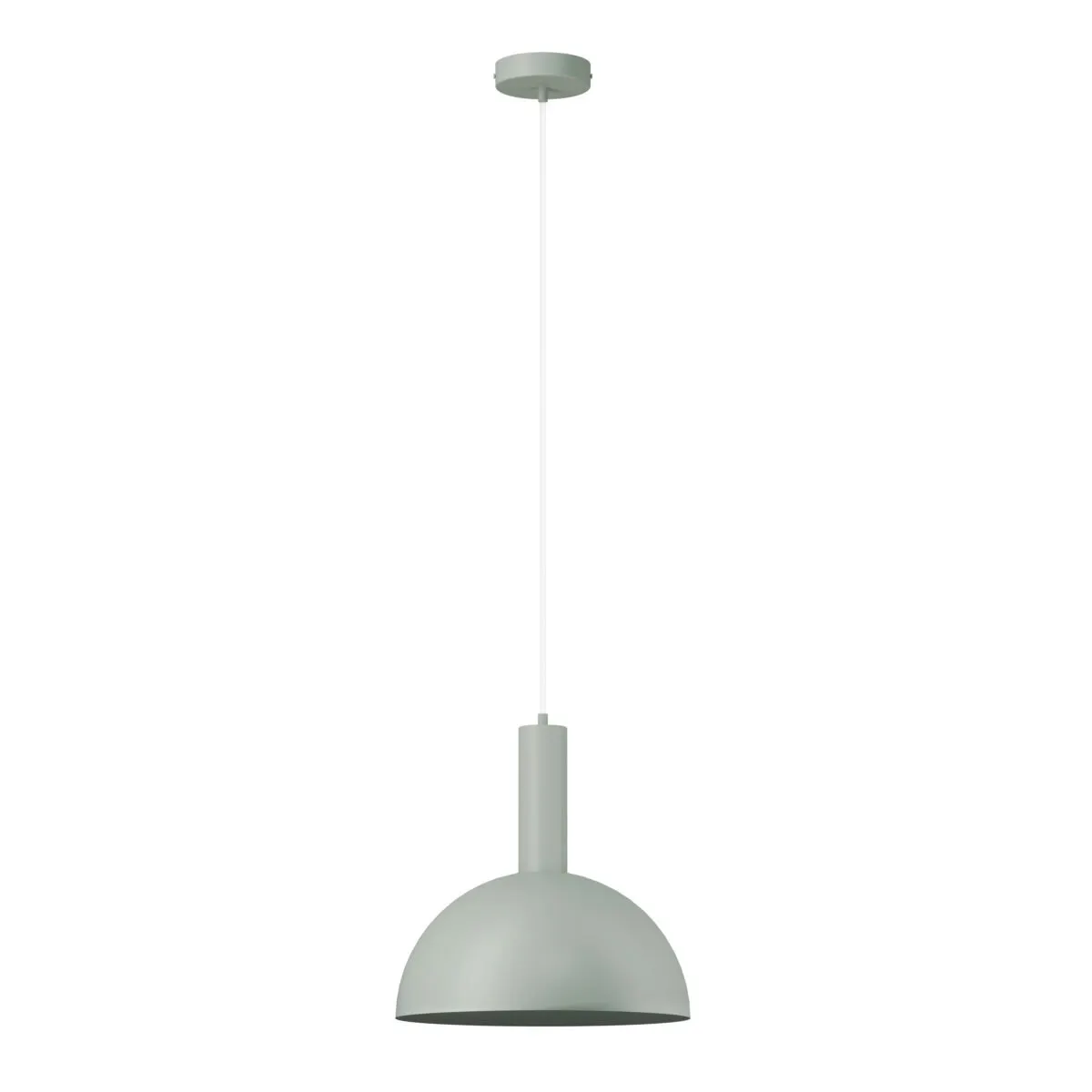 lampa wisząca, metalowa lampa, kolor szary, duży klosz, kierunek światła