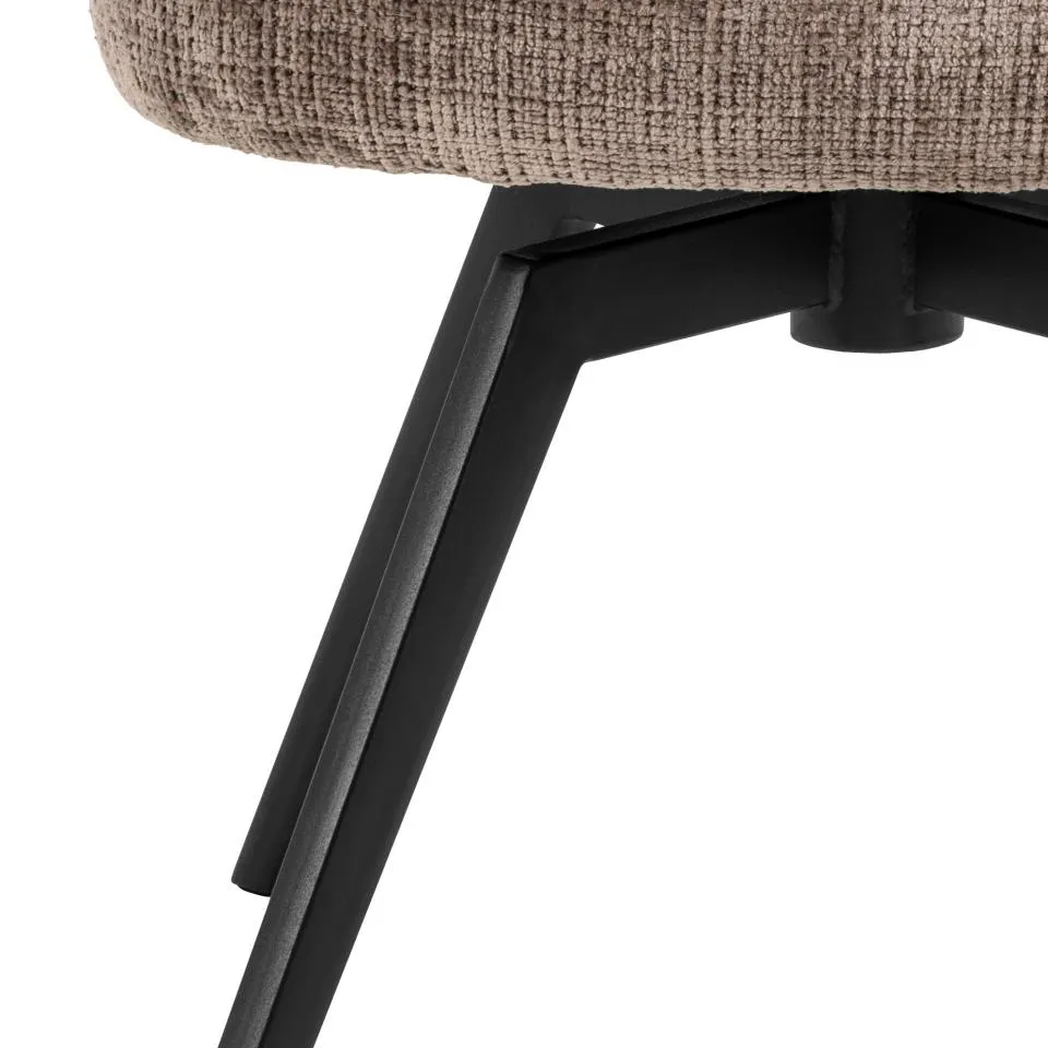 Krzesło obrotowe DARLENE z podłokietnikami brązowy/czarny - 0000109361