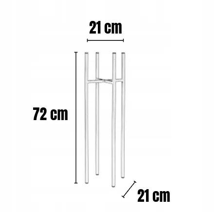 Kwietnik-stojak na donice metalowy TULLE L złoty - LD_TZ000132