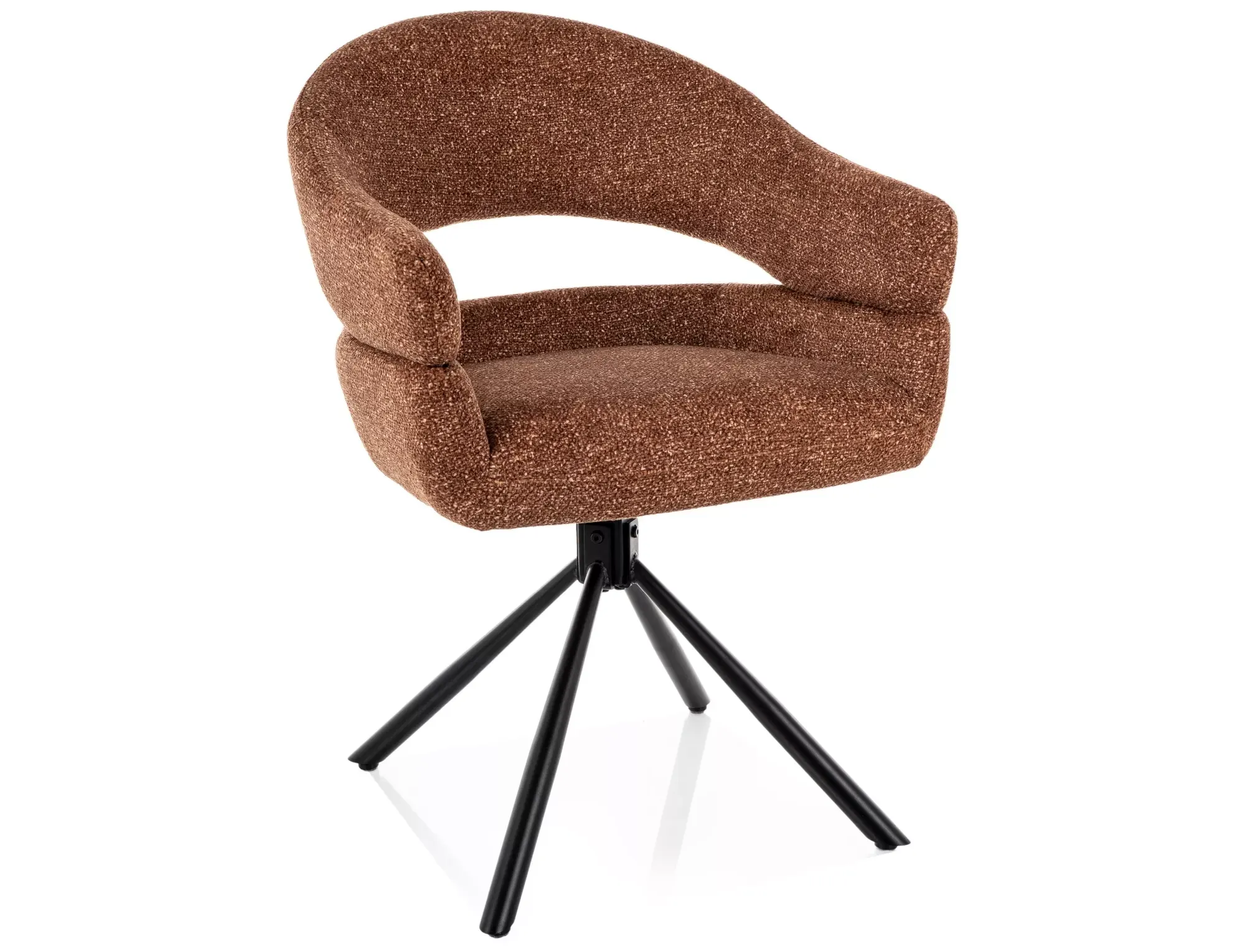 Krzesło obrotowe z podłokietnikami BORGO LEO 180 st. camel czarny - BORGOLECCM