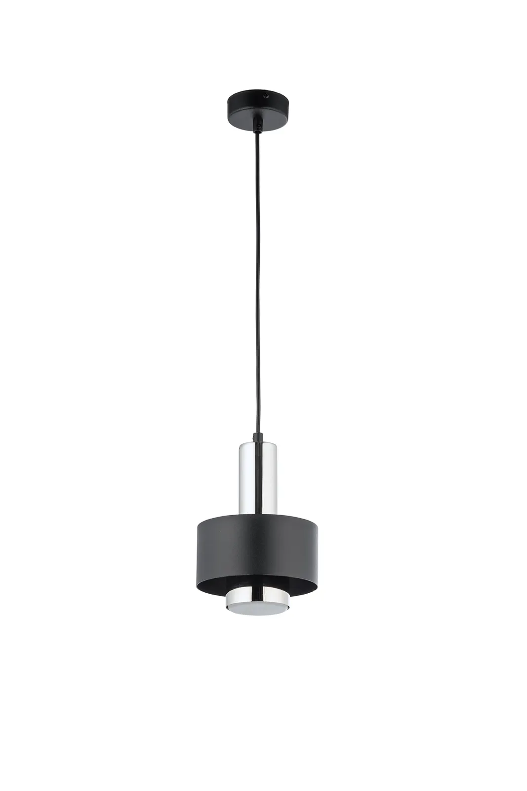 Lampa wisząca RIF LUX 1 S czarno-srebrna