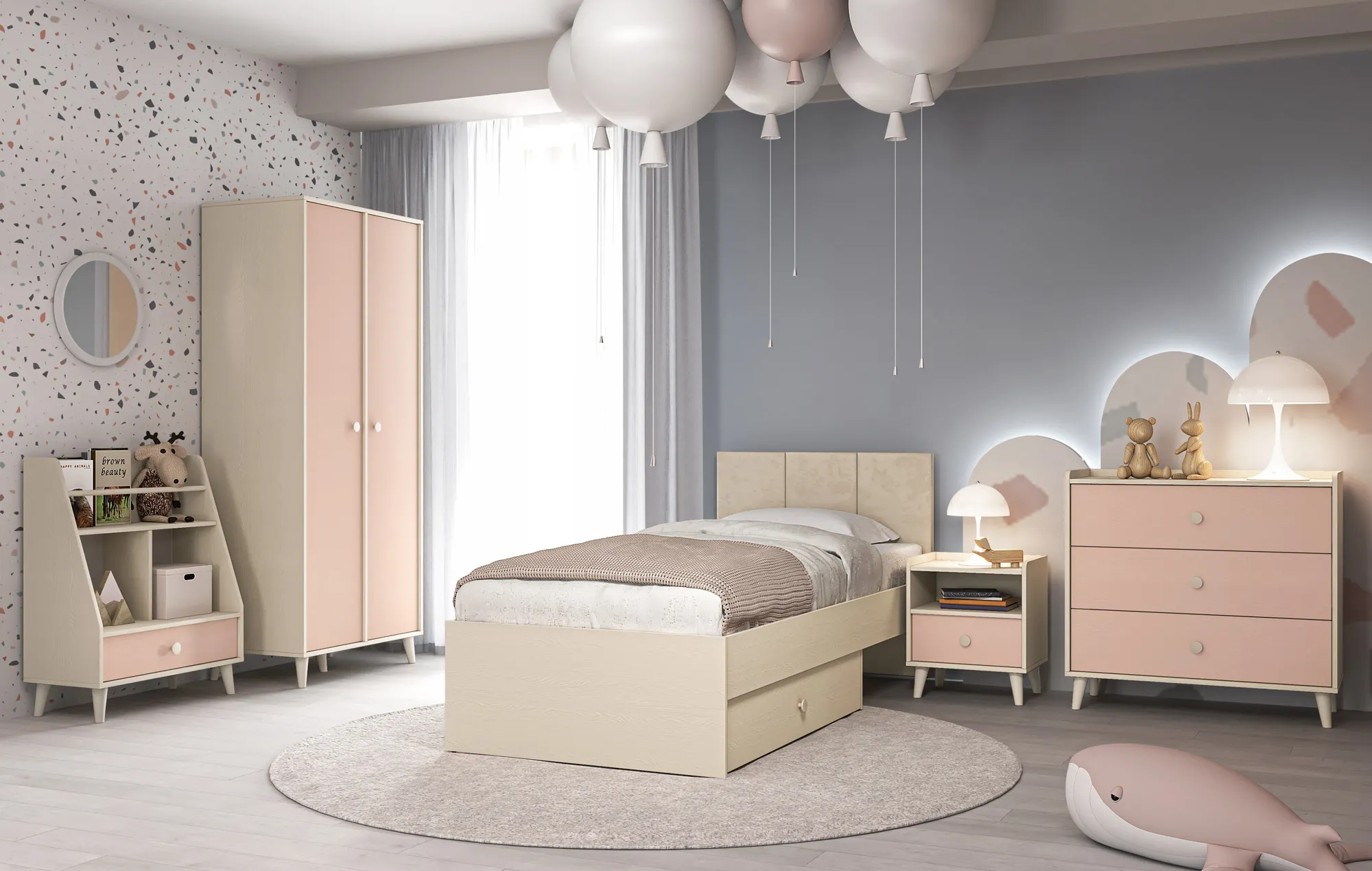 Regał wysoki MEVEL 03 piasek pustyni - 1MEVE03-001