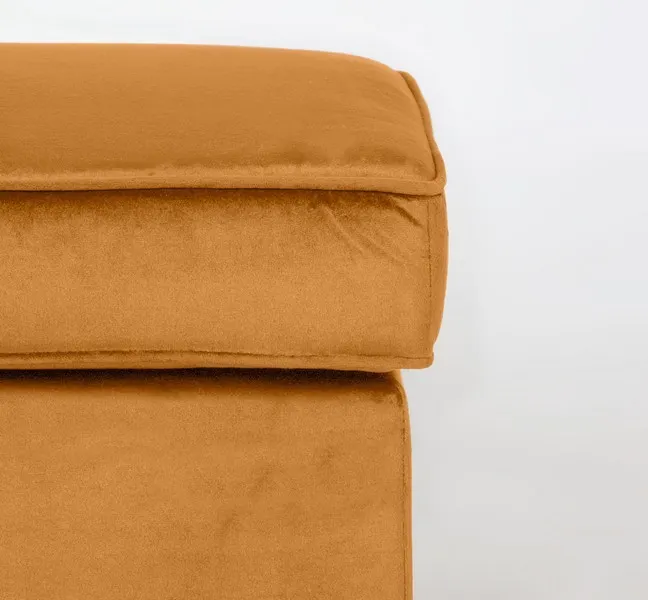 Podnóżek aksamitny RON VELVET curry - RONV68WP