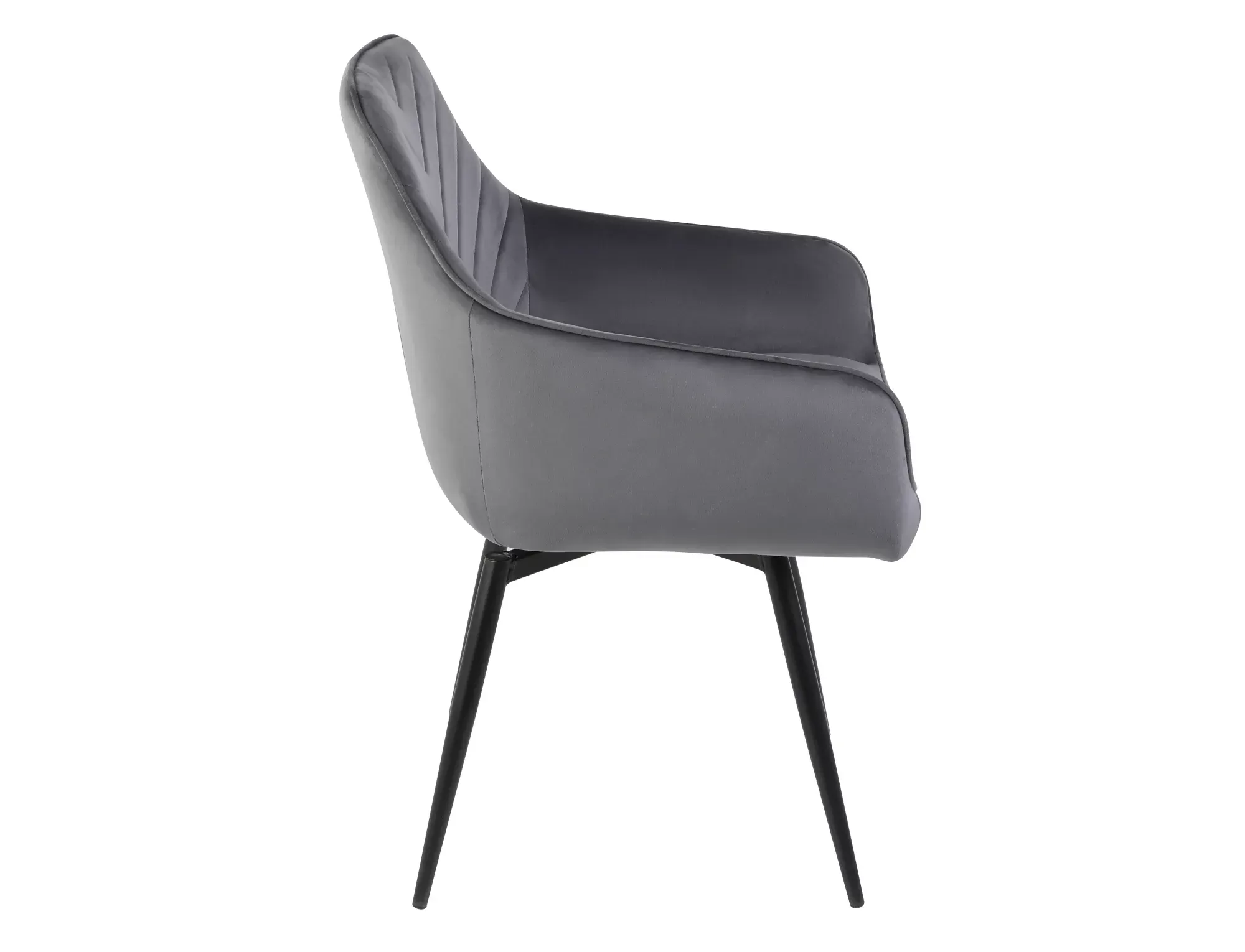 Krzesło tapicerowane SERVIO VELVET Bluvel 14 szary czarne nogi - SERVIOVCSZ