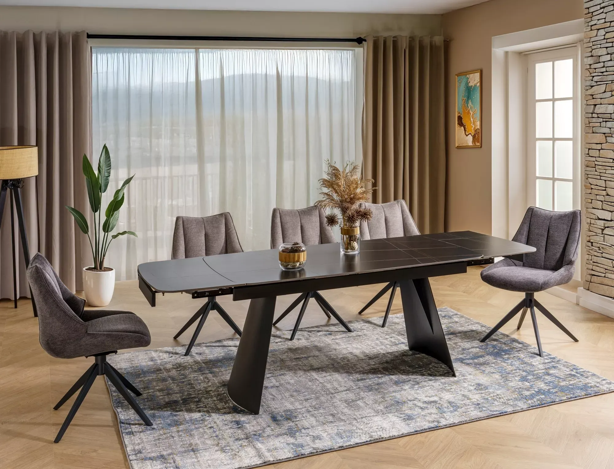 Krzesło obrotowe CODA BREGO 34 beżowy czarne nogi - CODABRCBE