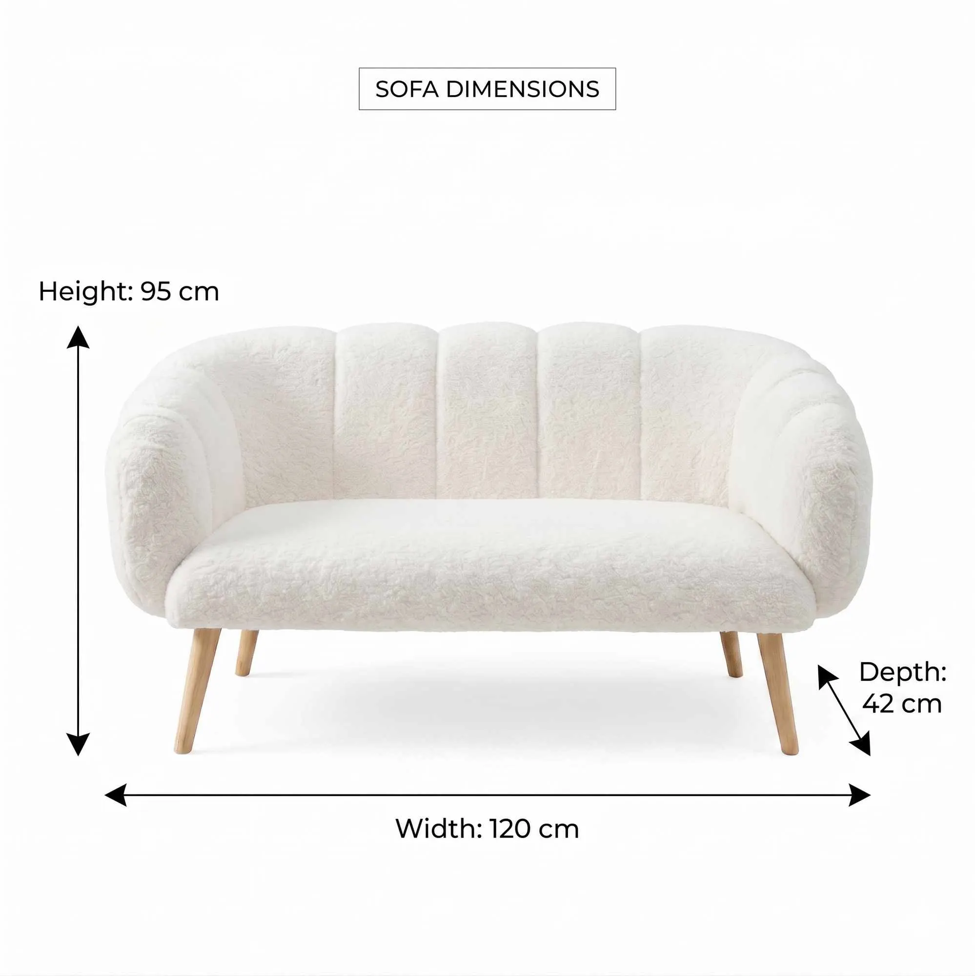 Sofa 2-osobowa LOTUS Wellsoft biała - ASI_251BLS1153