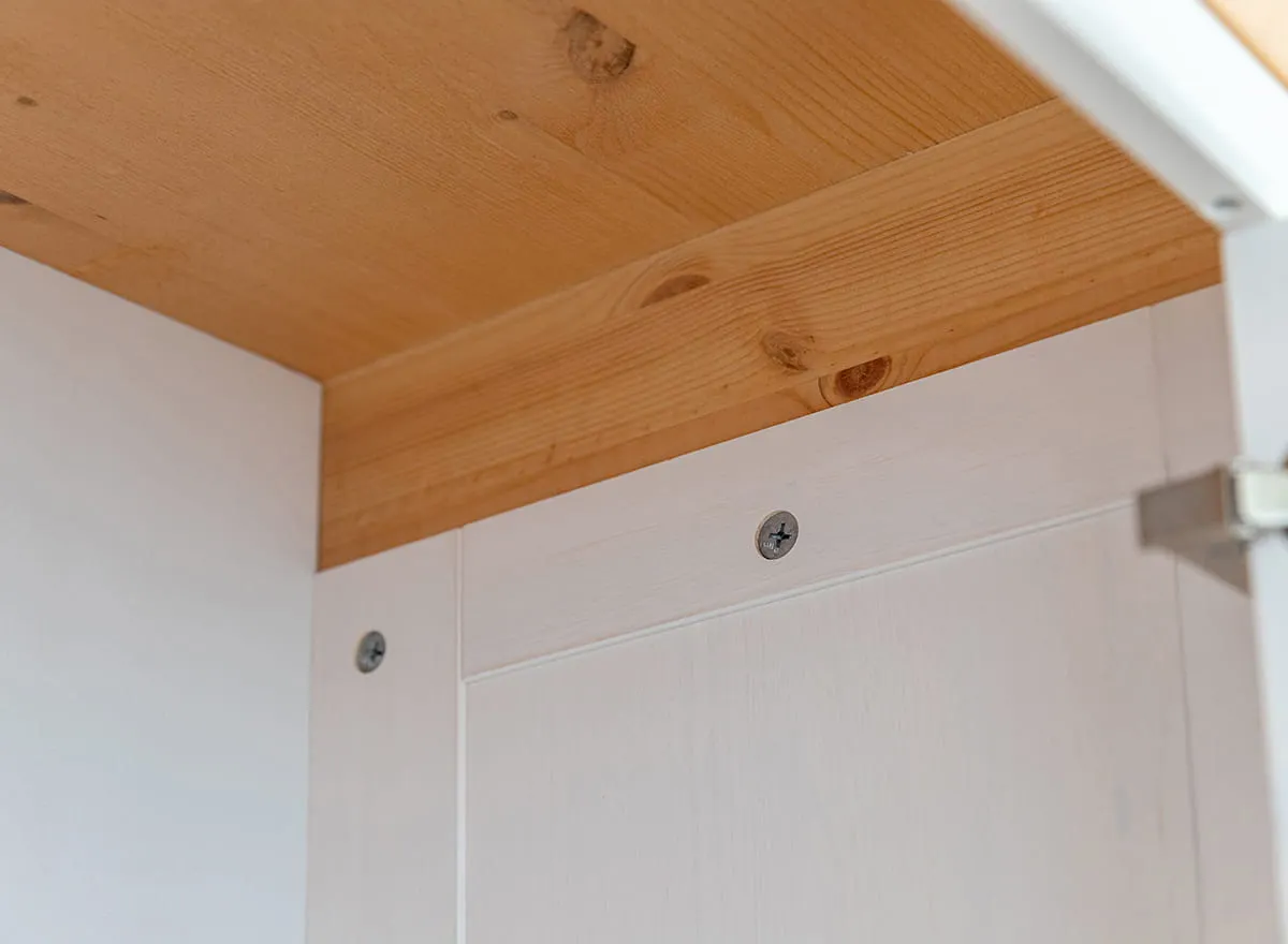 Szafa MARONE ELITE 1-drzwiowa z 2 szufladami - biały, złocisty - PLMEL27