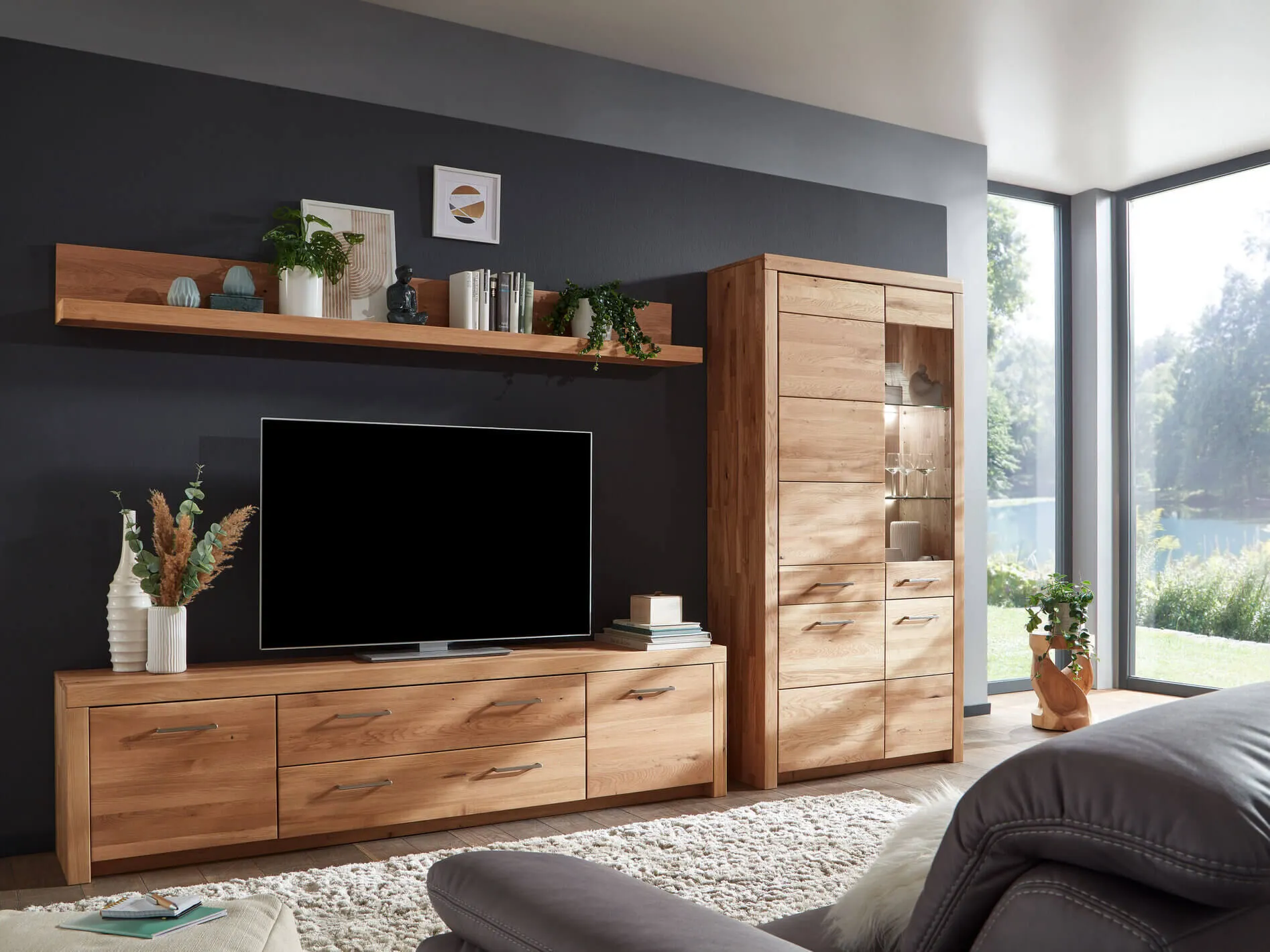 Półka wisząca dębowa DOVE 202 cm - GK_1031692001