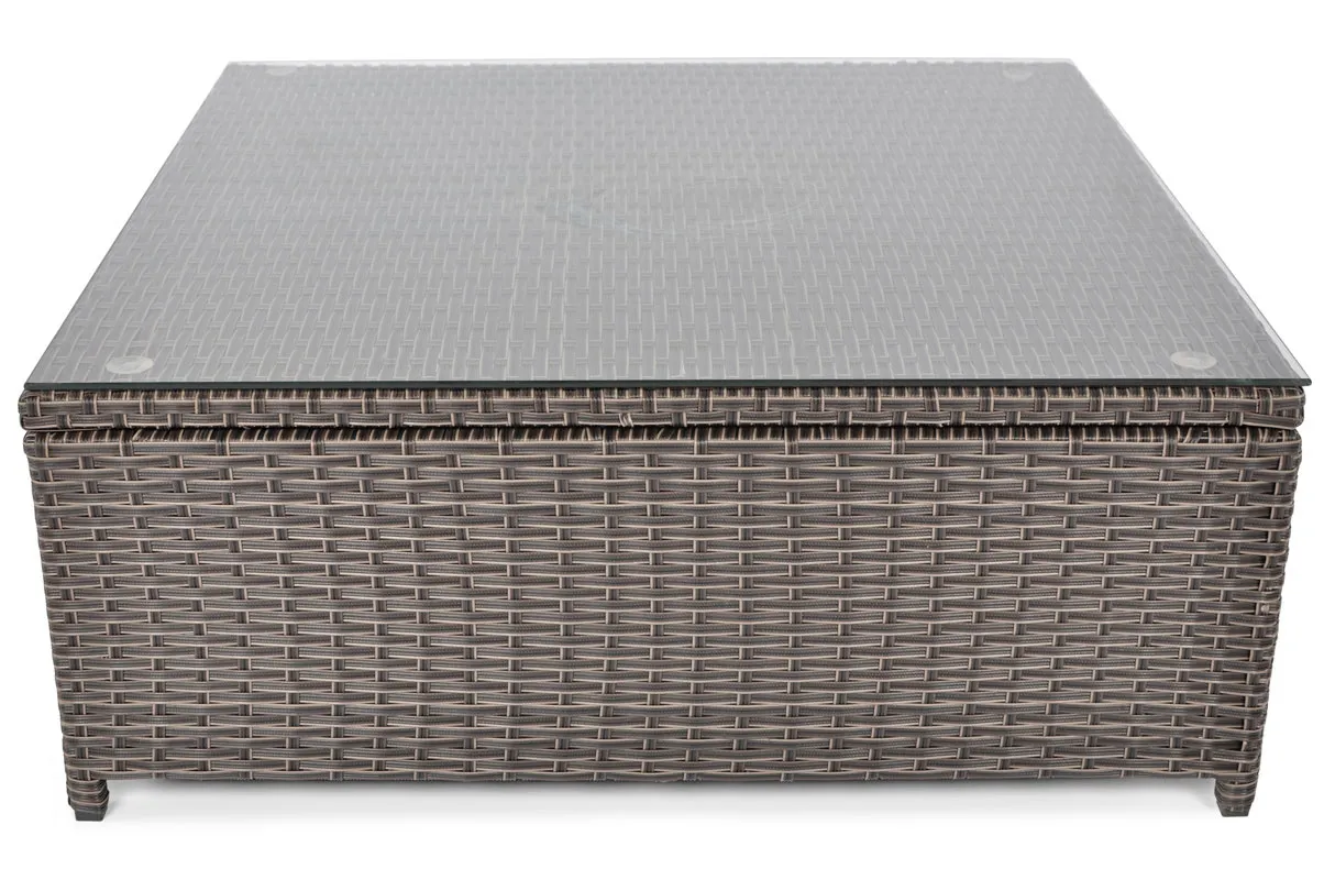 Stolik ogrodowy podnoszony MALAGA technorattan brązowy - FE5906948118256