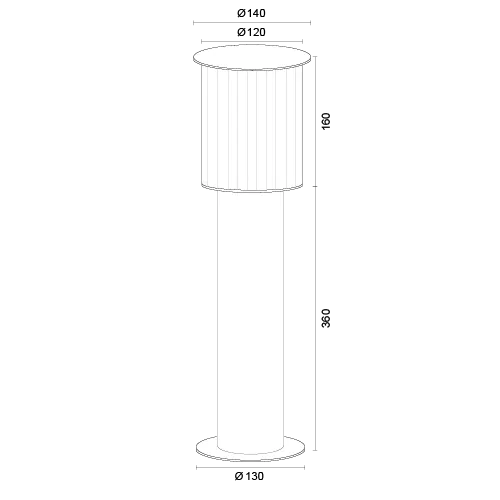 Norfolk lampa ogrodowa stojąca 1 pł., mała 8749 - 8749