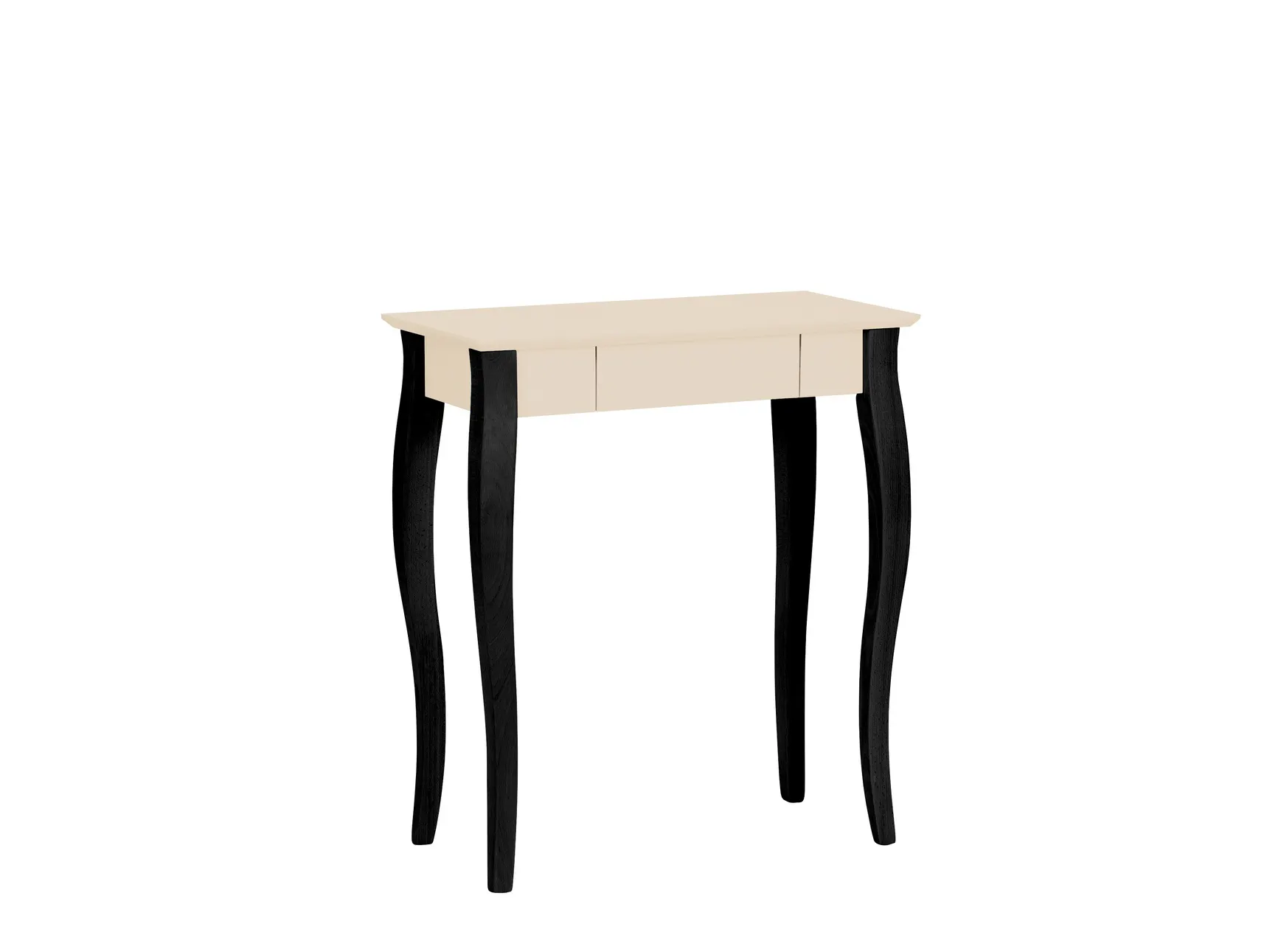 Biurko z szufladą LILLO 65x40 kremowy blat/czarne drewniane nogi Meble, Tabela, Biurko, Stół do jadalni