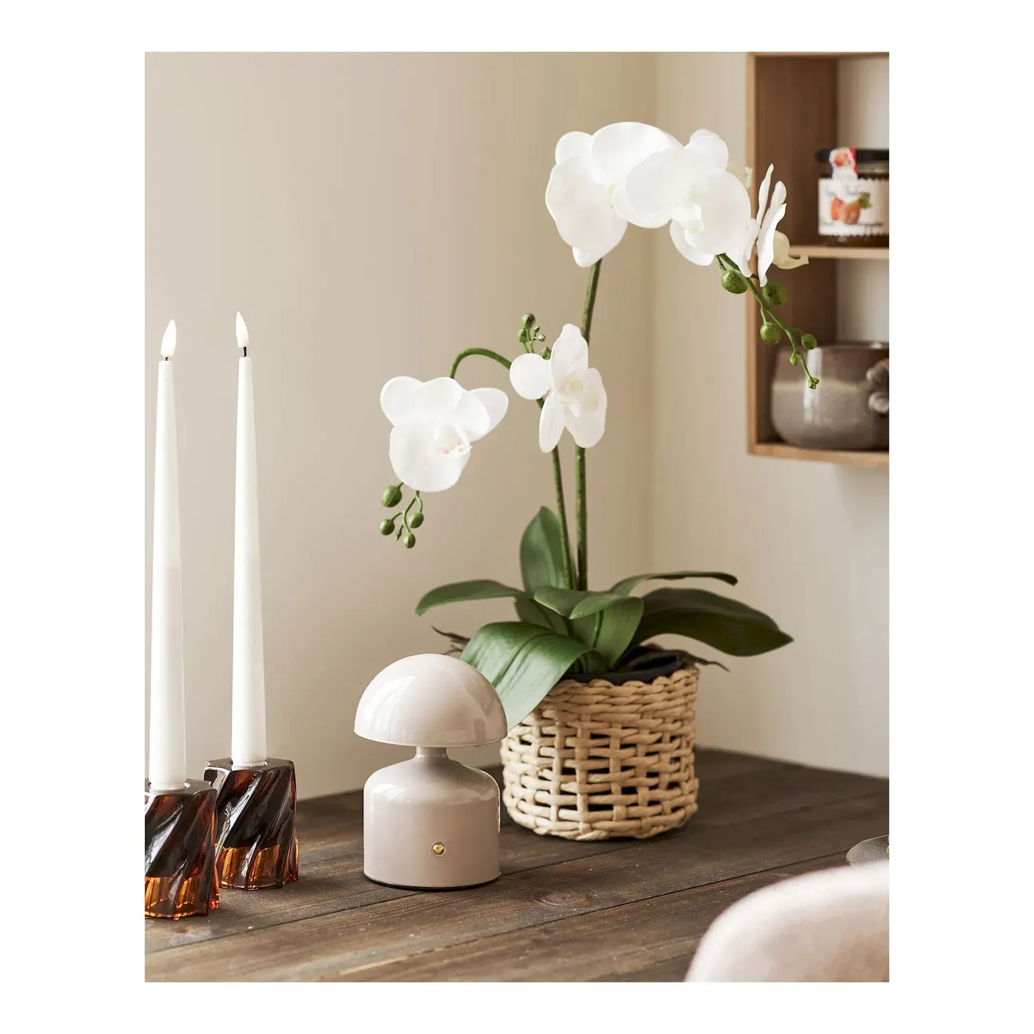 Lampa stołowa AULLA wysokość 13,5cm szara - 6405250