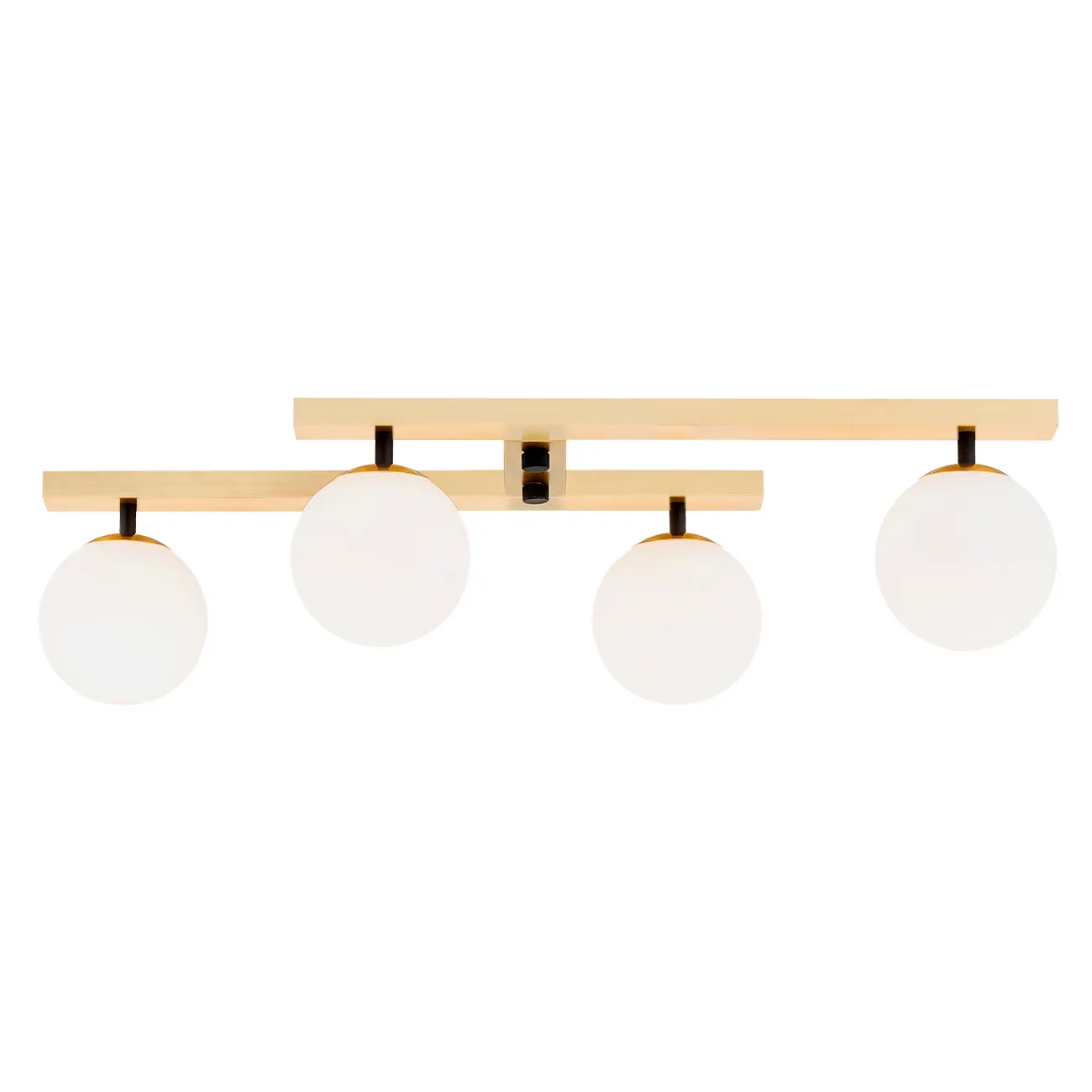 Lampa sufitowa FREEMONT metalowa mosiądz biały klosz okrągły Lampa sufitowa FREEMONT metalowa mosiądz biały klosz okrągły