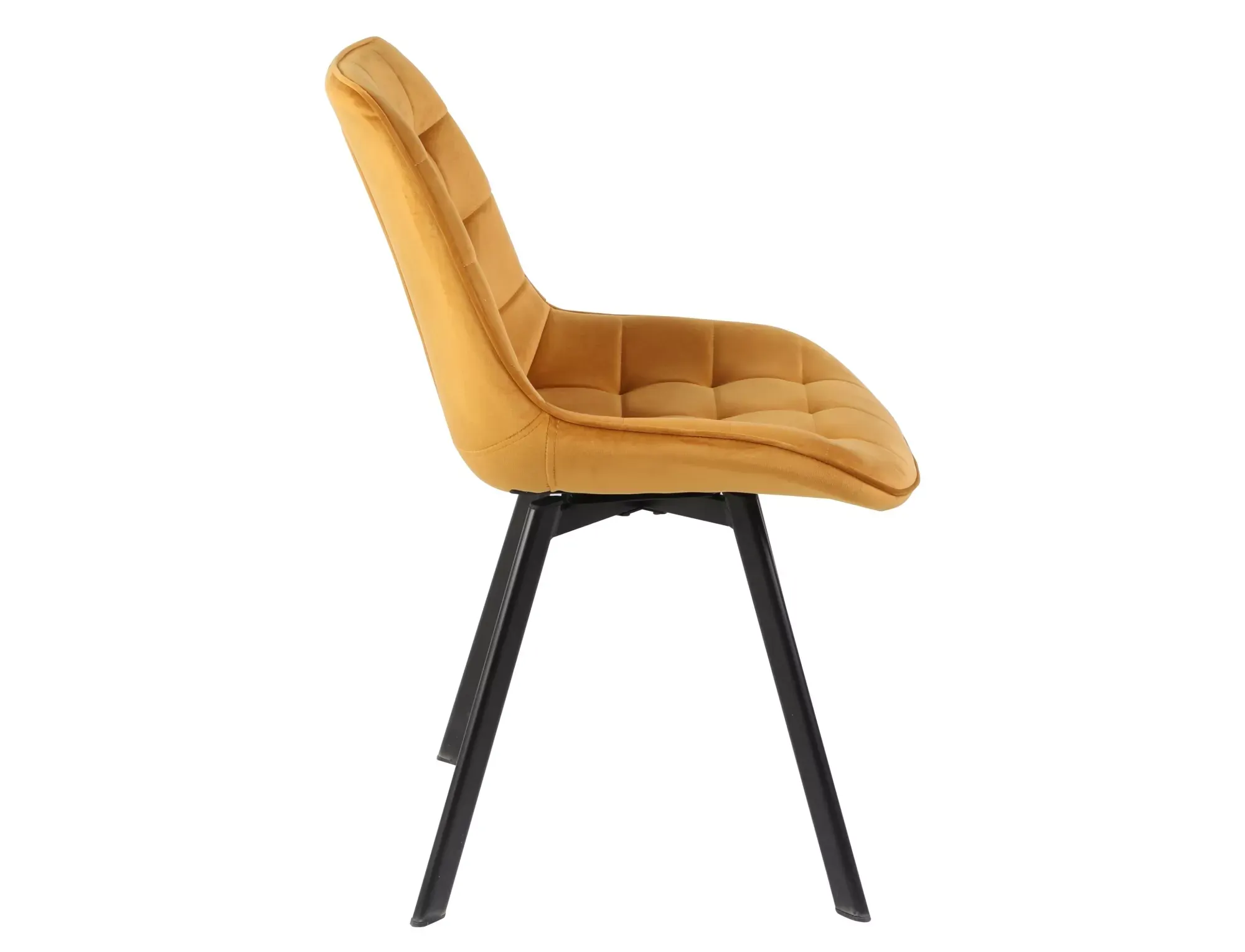 Krzesło obrotowe MONTI VELVET Bluvel 68 curry czarne nogi - MONTIVCCU