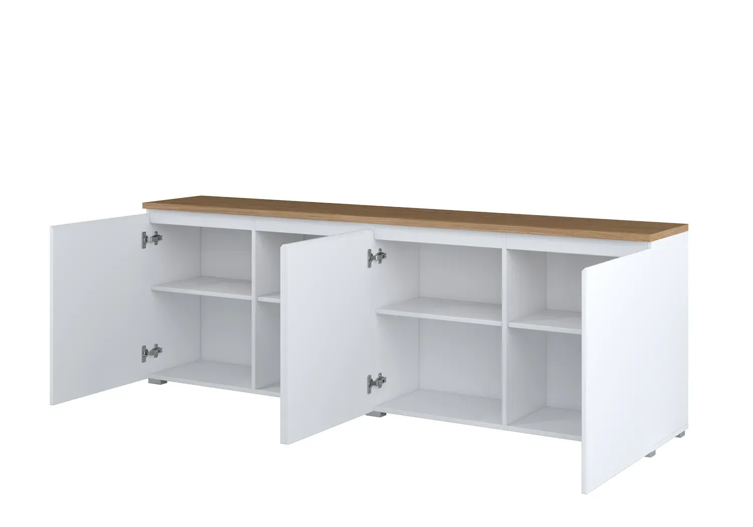 Komoda 4-drzwiowa z MODO 200cm biały dąb mauvella - 247VOJ25